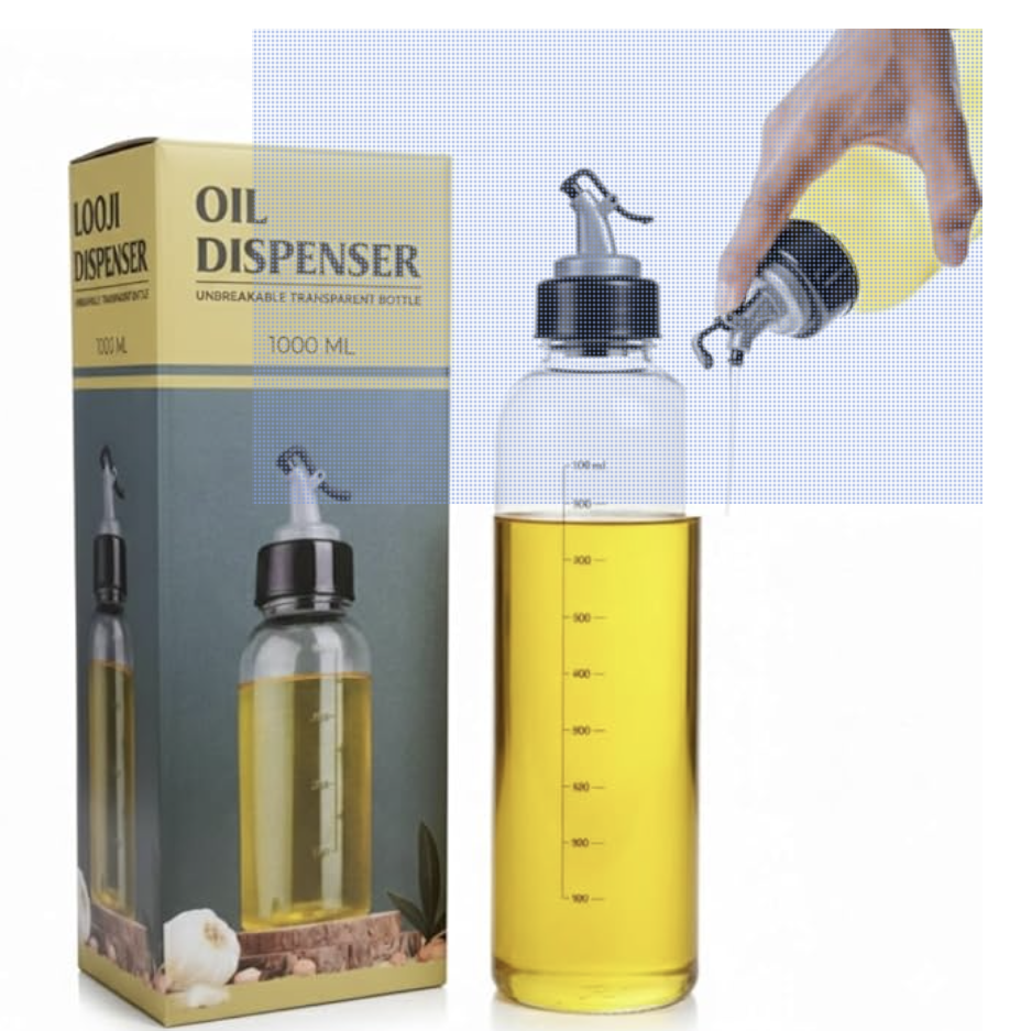 1000ml Oil Dispenser Bottle | 1 Litre Oil Pourer Bottle with Leakproof Nozzle 
