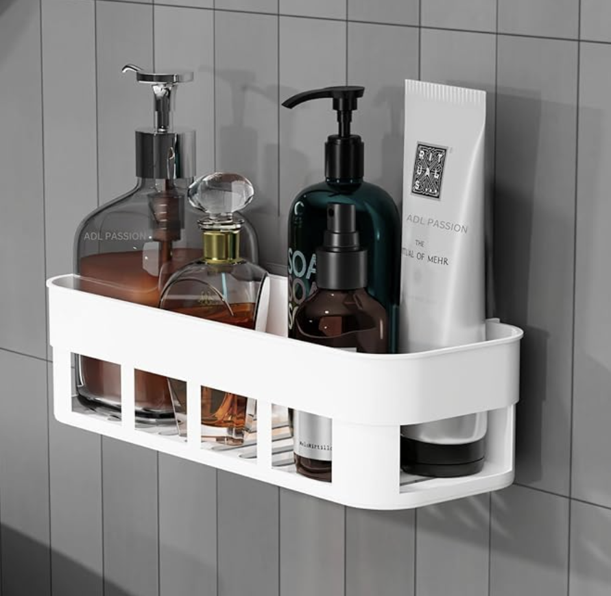 Self Adhesivecute Wall Hanging Bathroom Storage Rack