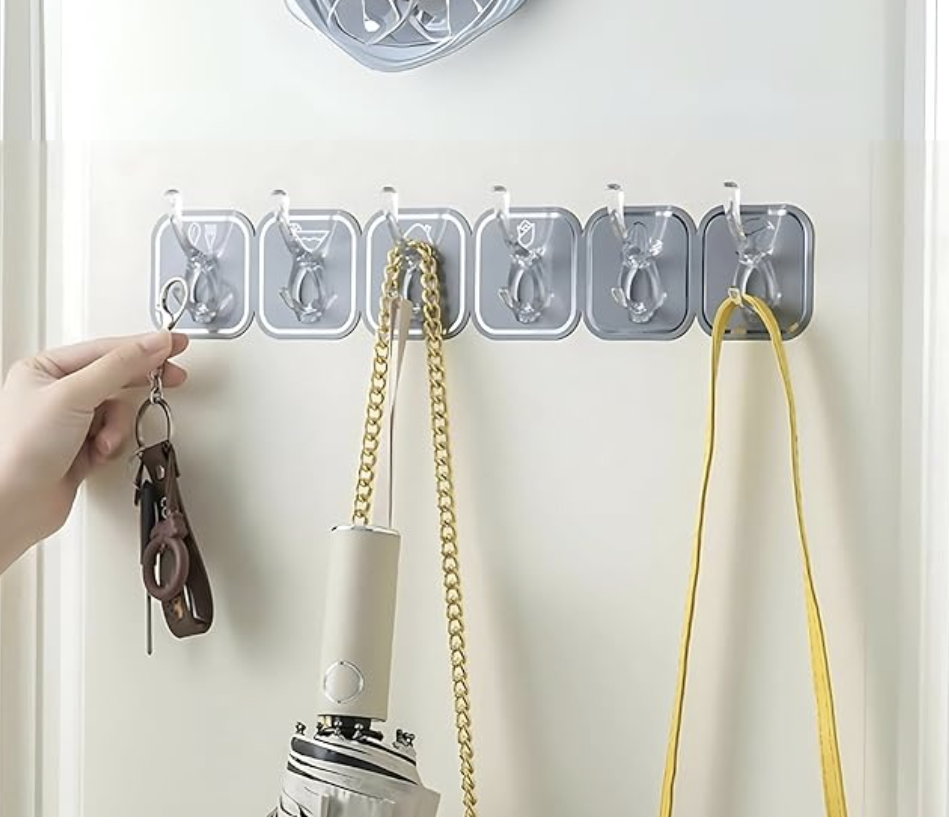 Magic Sticker Self Adhesive Wall Hooks | Durable Cloth & Kitchen Hangers