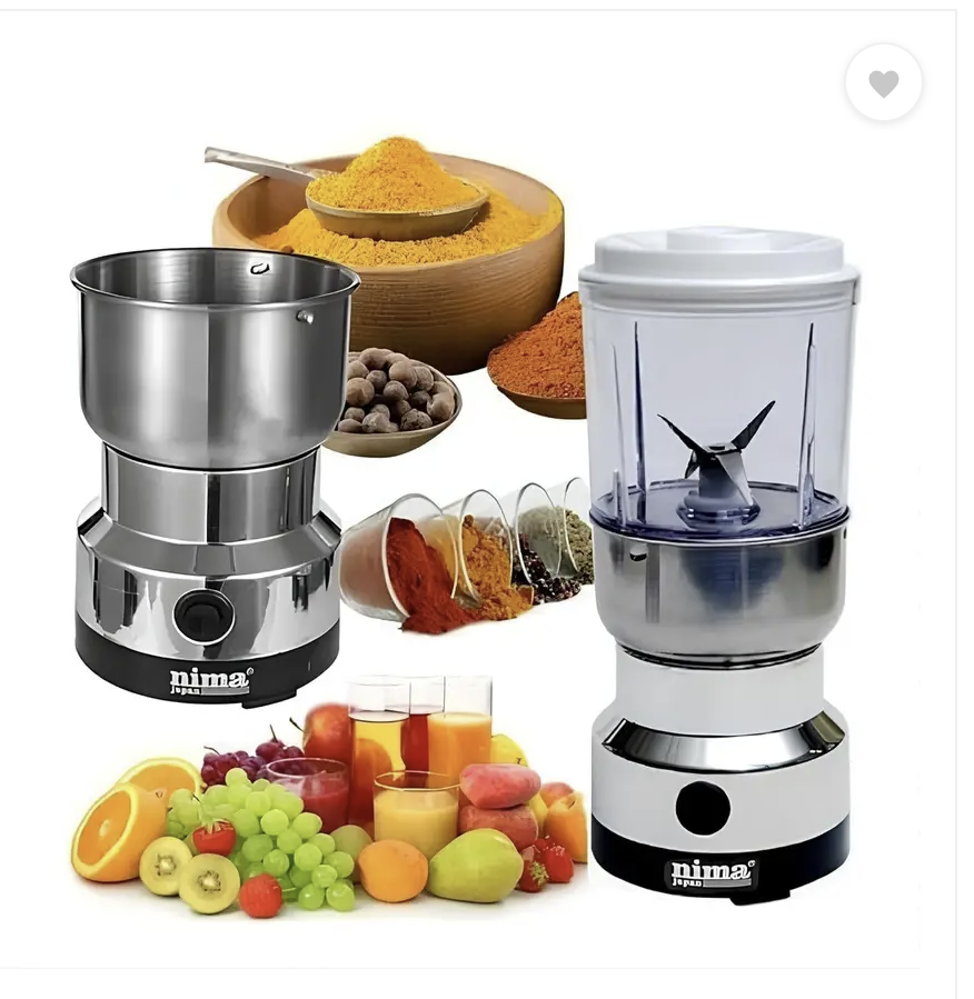 2 IN 1 NIMA GRINDER 300 W Mixer Grinder (569865 | 2 Jars | Silver, TRANSPARENT)