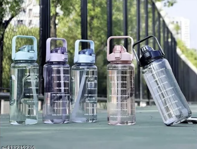 2 Liter Motivational Plastic Water Bottle 