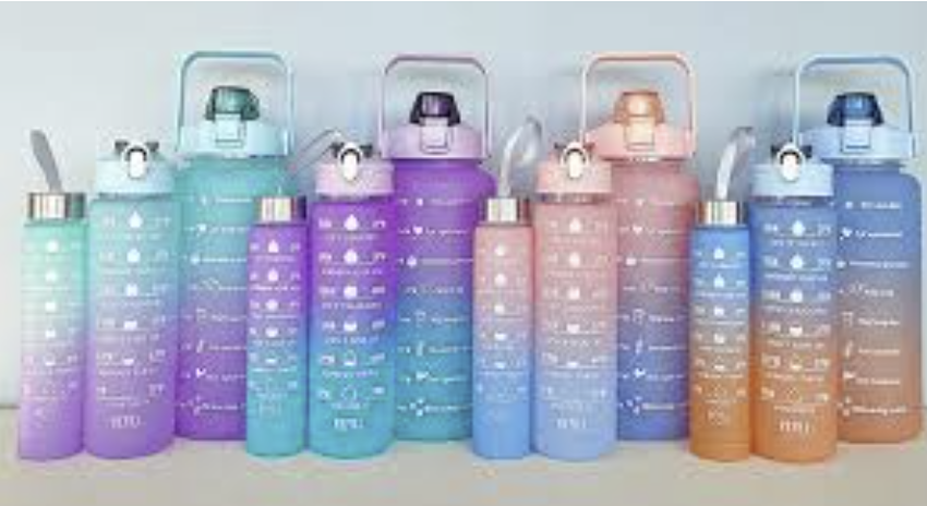 3 in 1 Motivational Water Bottle, Set of 3 Bottles