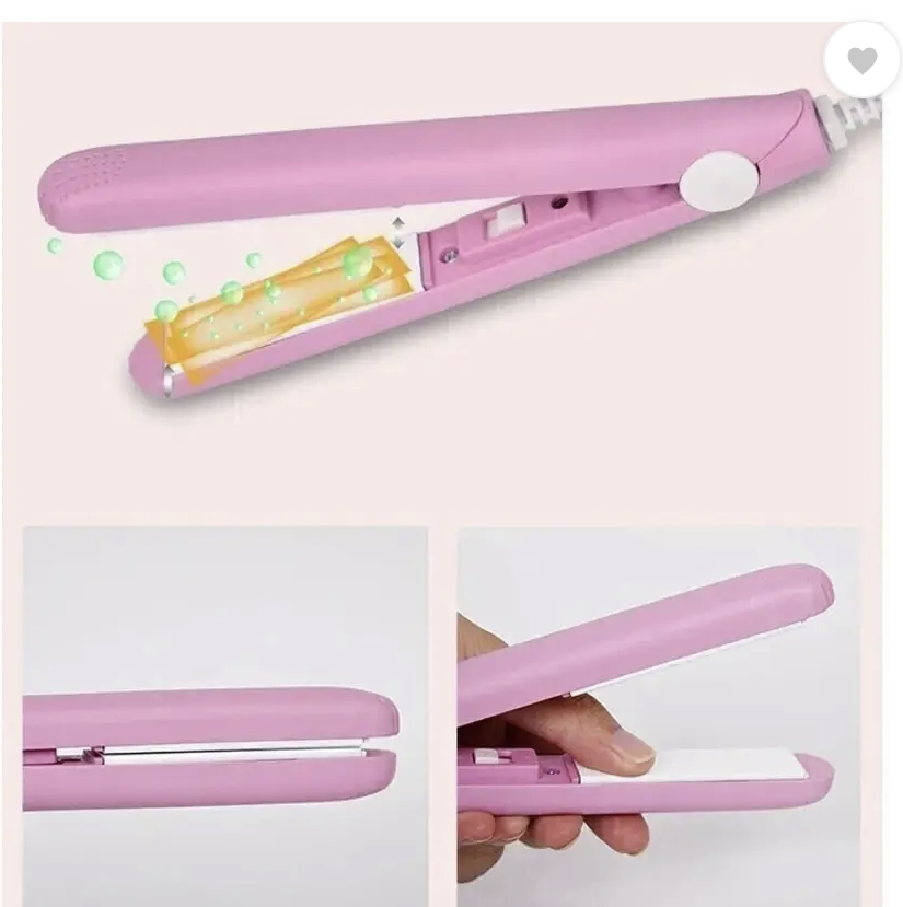 Mini Hair Straightener Crimper Flats Iron