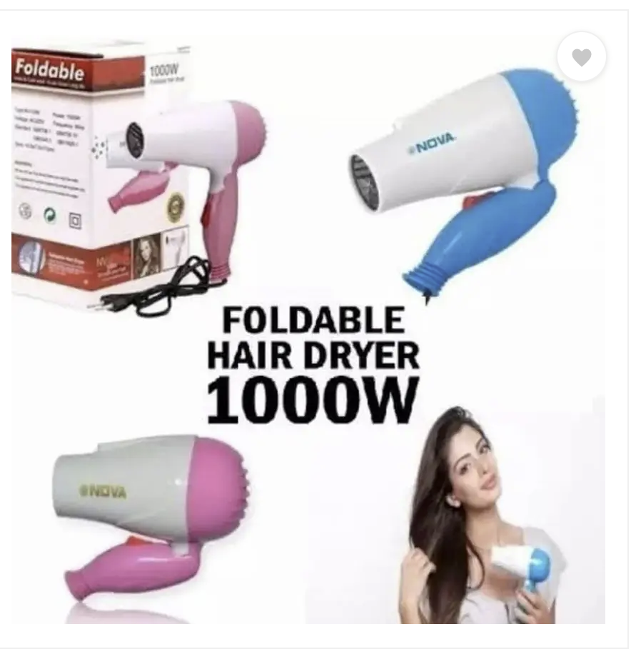 Nova MIni Travel friendly Hair dryer Hair Dryer  (1000 W, Multicolor)
