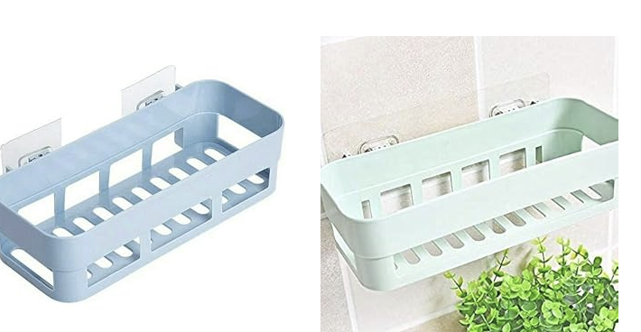 Self Adhesivecute Wall Hanging Bathroom Storage Rack