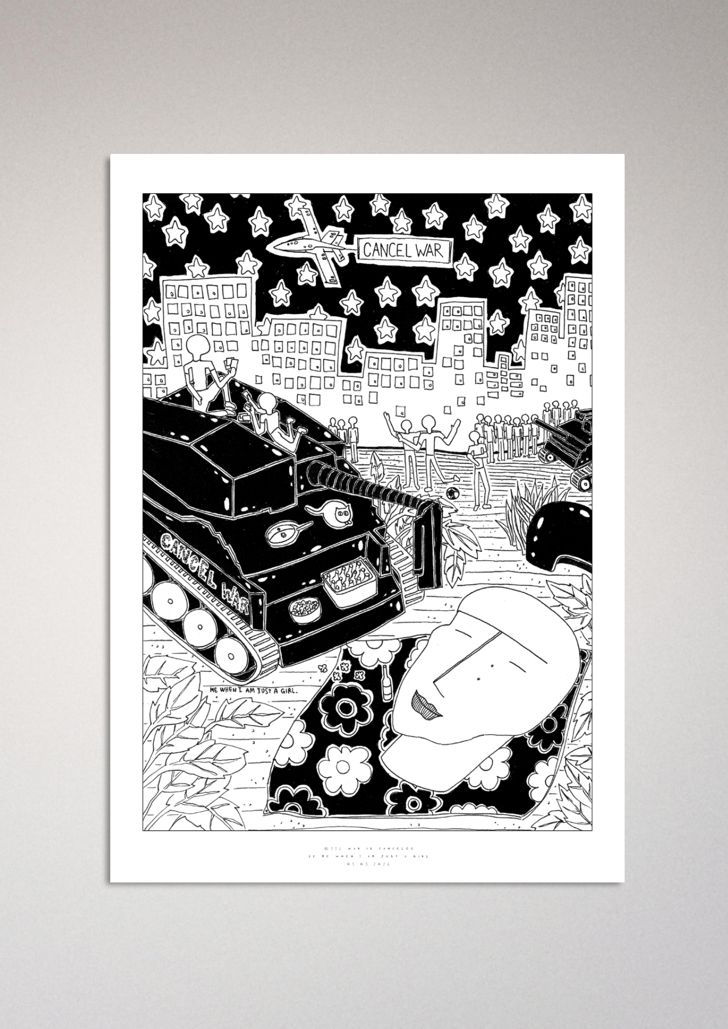 #114 - War is canceled -  Semi-Glossy Paper Poster