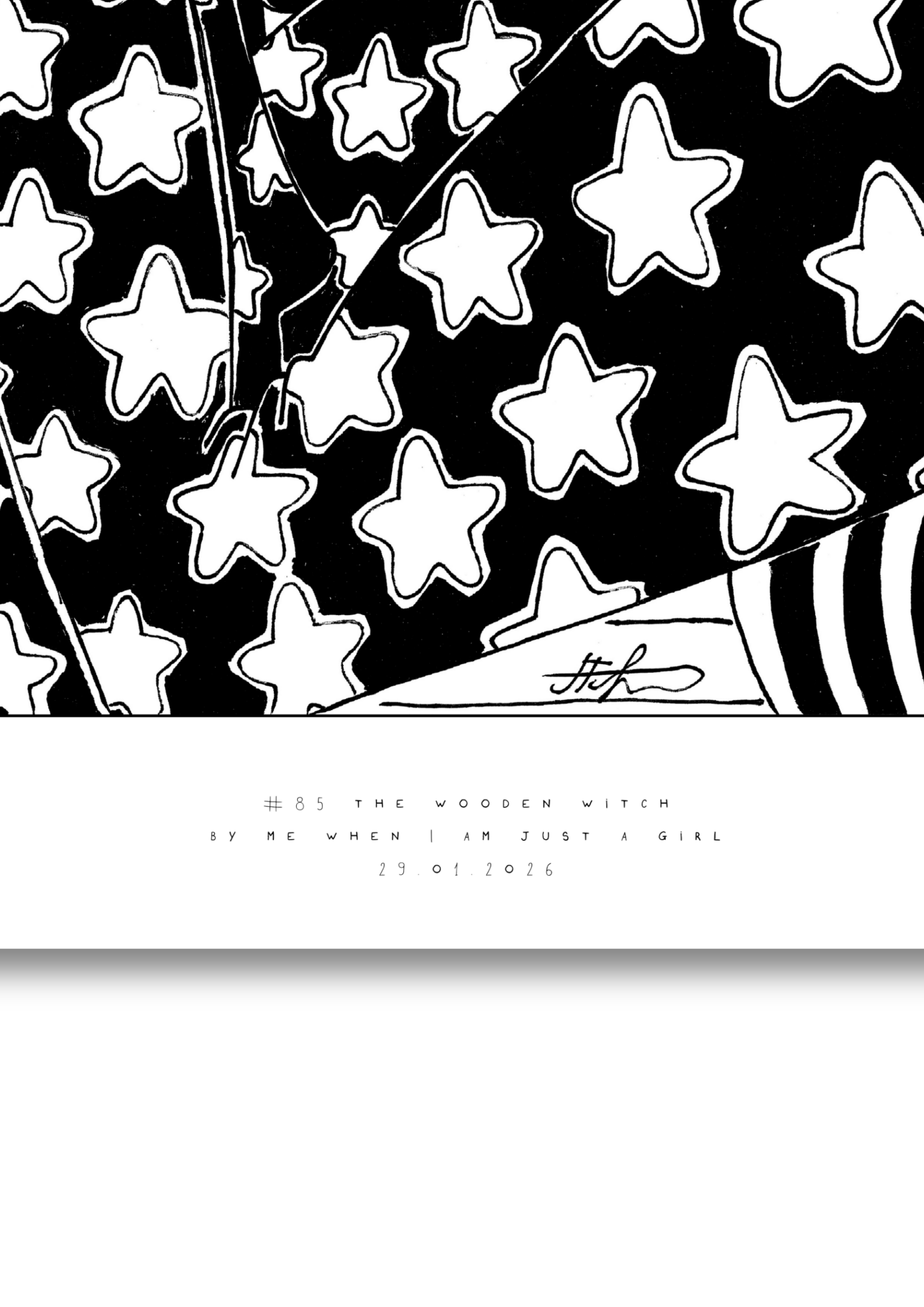 #85 - The wooden witch - Semi-Glossy Paper Post