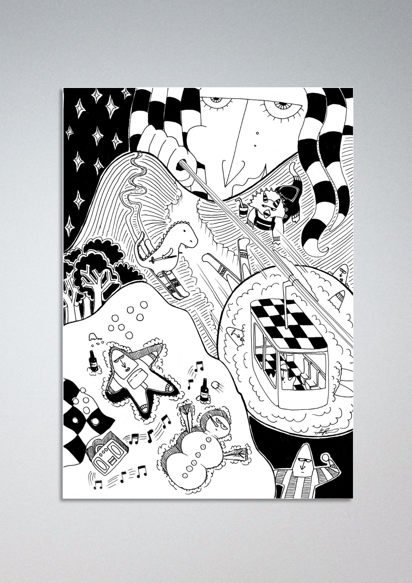 #45  snow star angel - Gilcèe Print