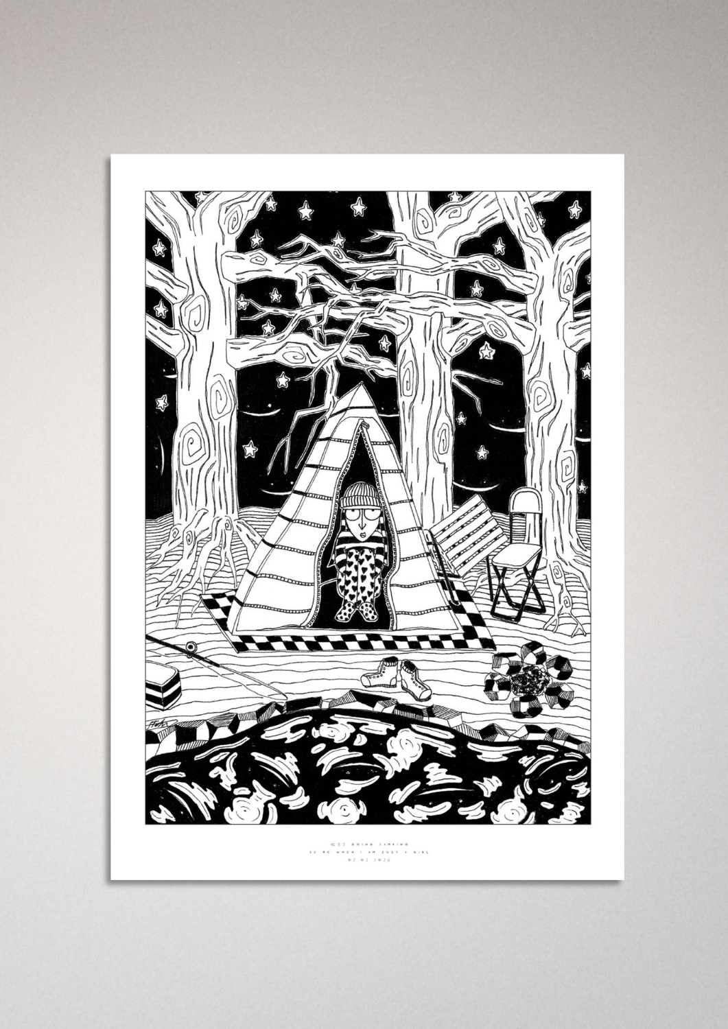 #89 - Going camping - Semi-Glossy Paper Post