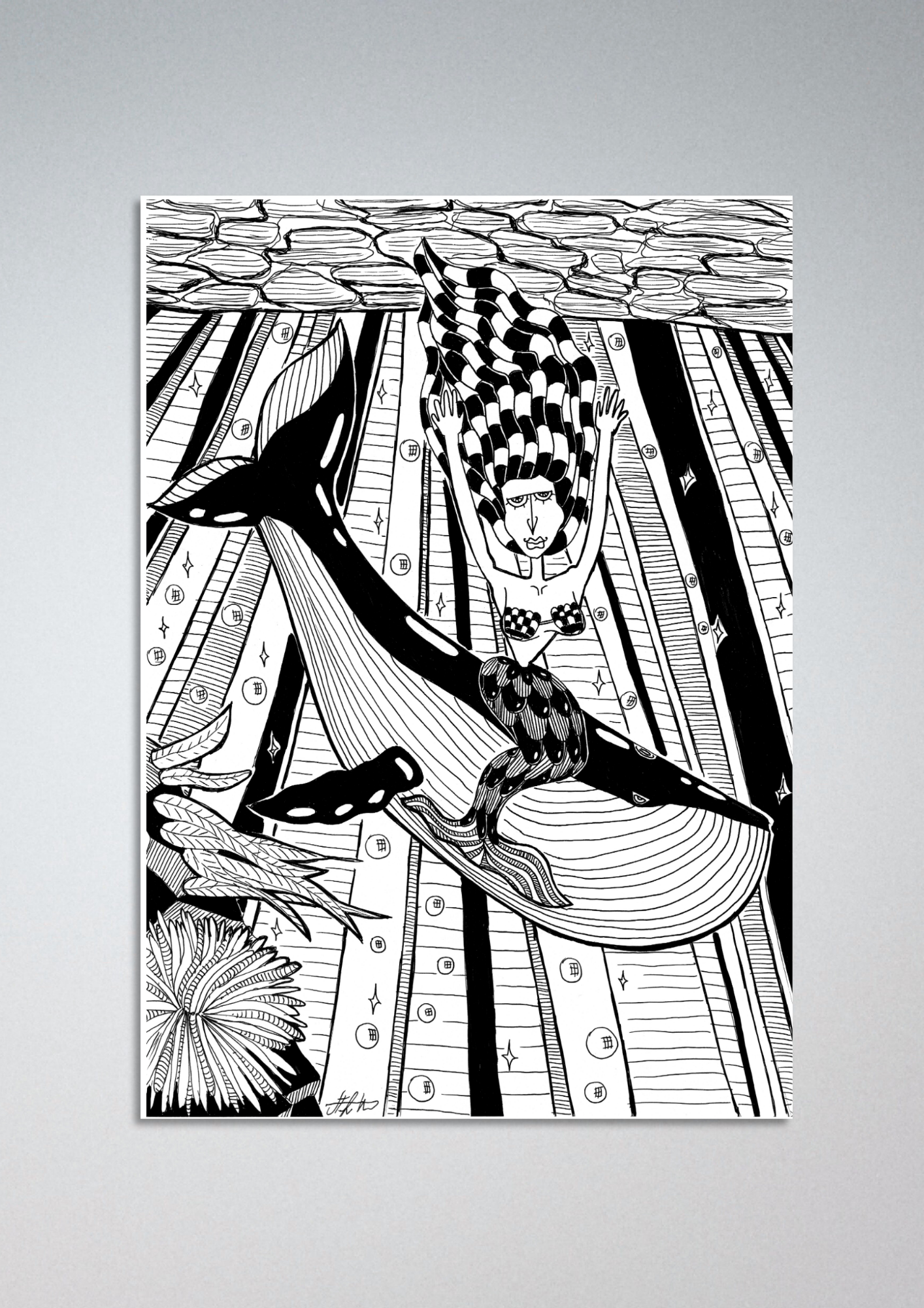 #51 Mermaid, the return- Gilcèe Print