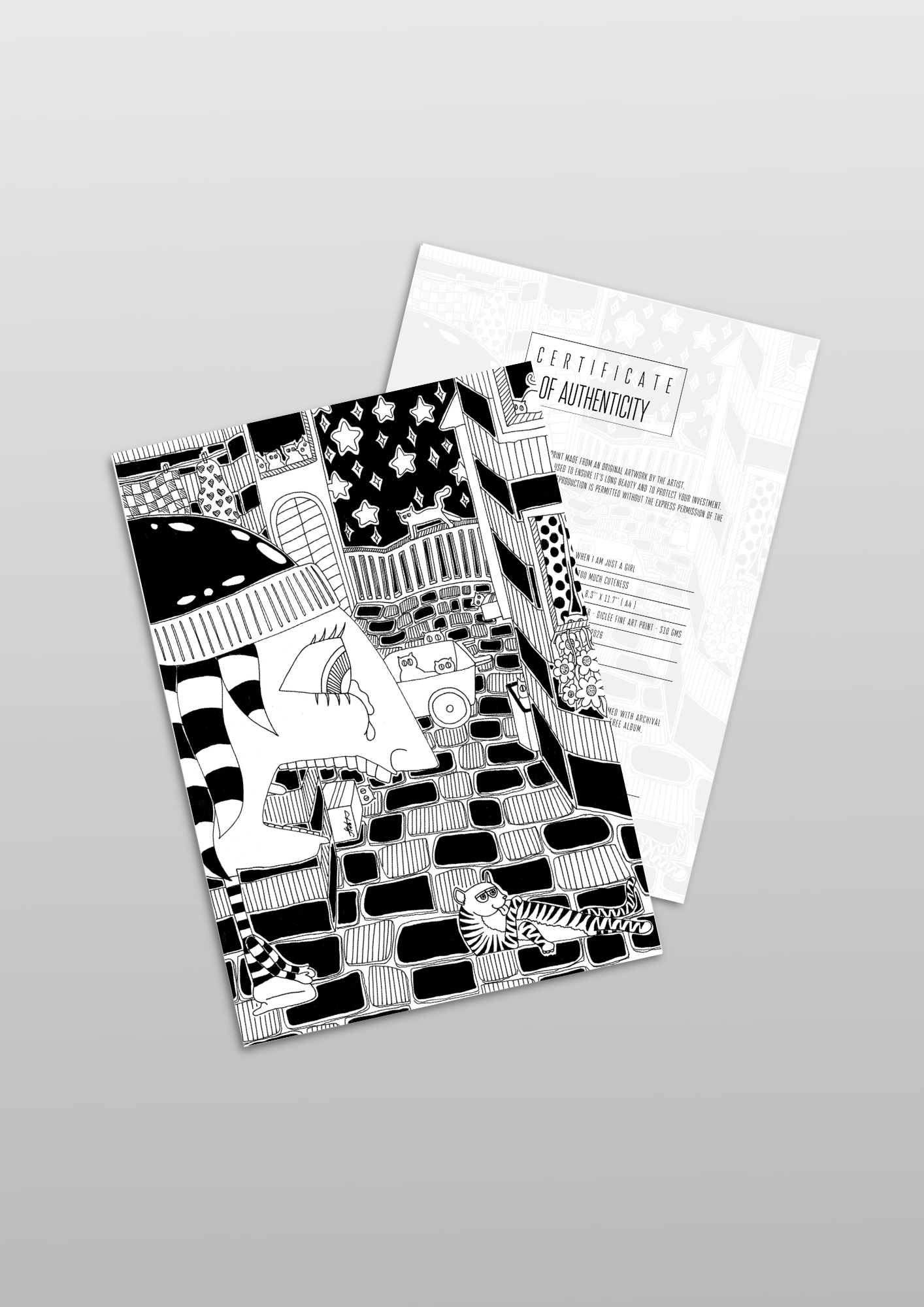 #62 Too much cuteness - Gilcèe Print