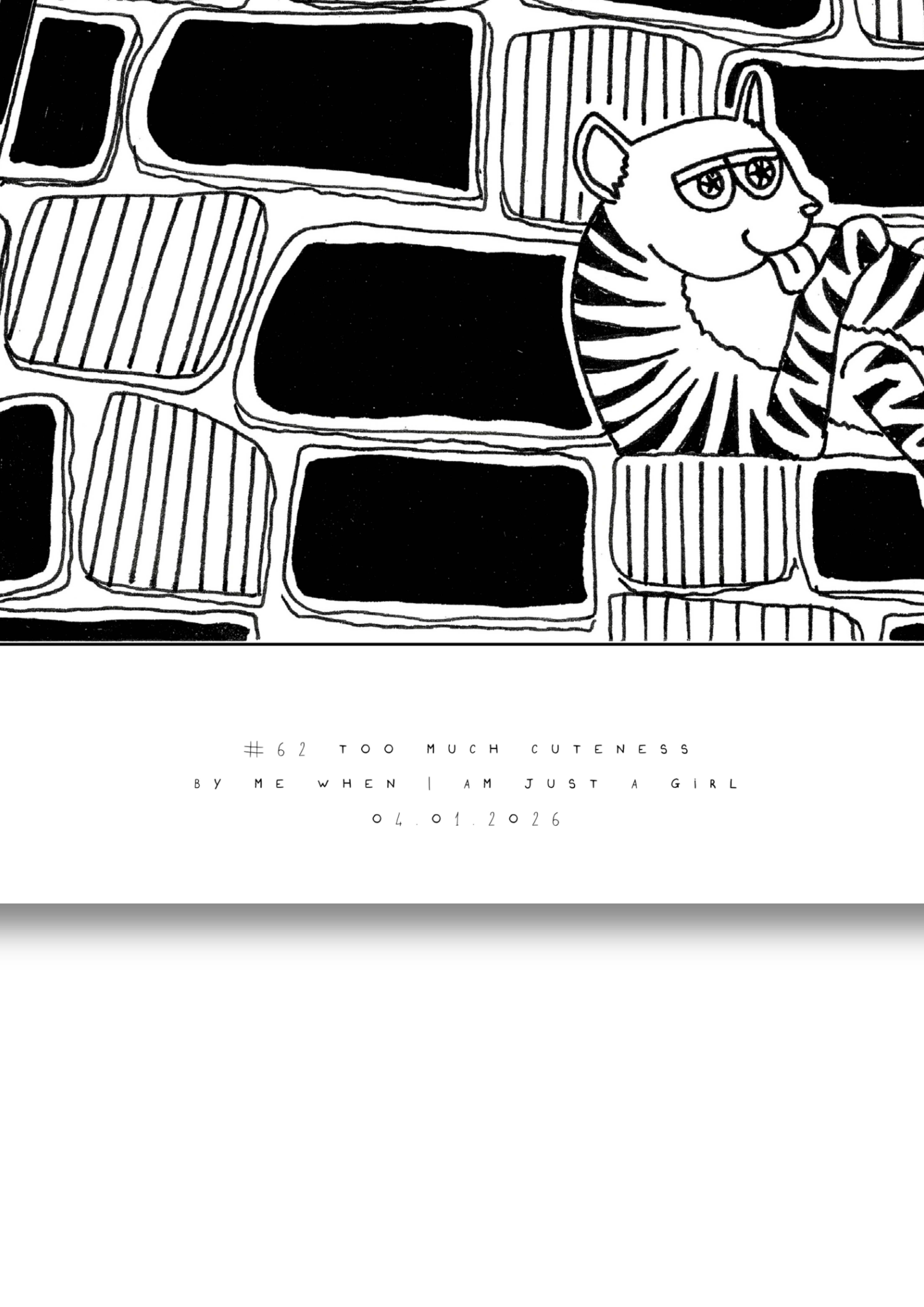 #62 Too much cuteness - Semi-Glossy Paper Poster