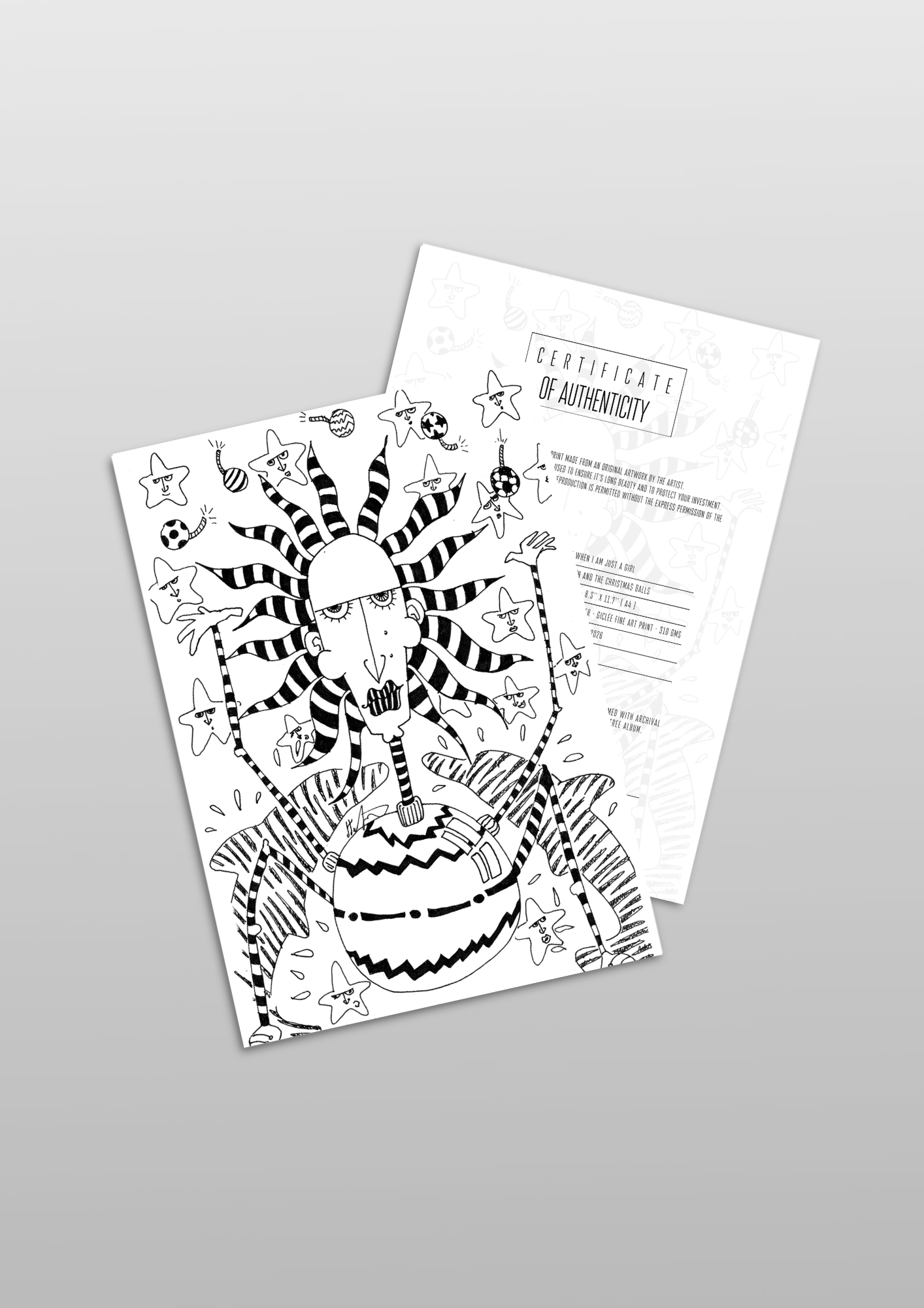 #5 The clown and the christmas balls - Gilcèe Print