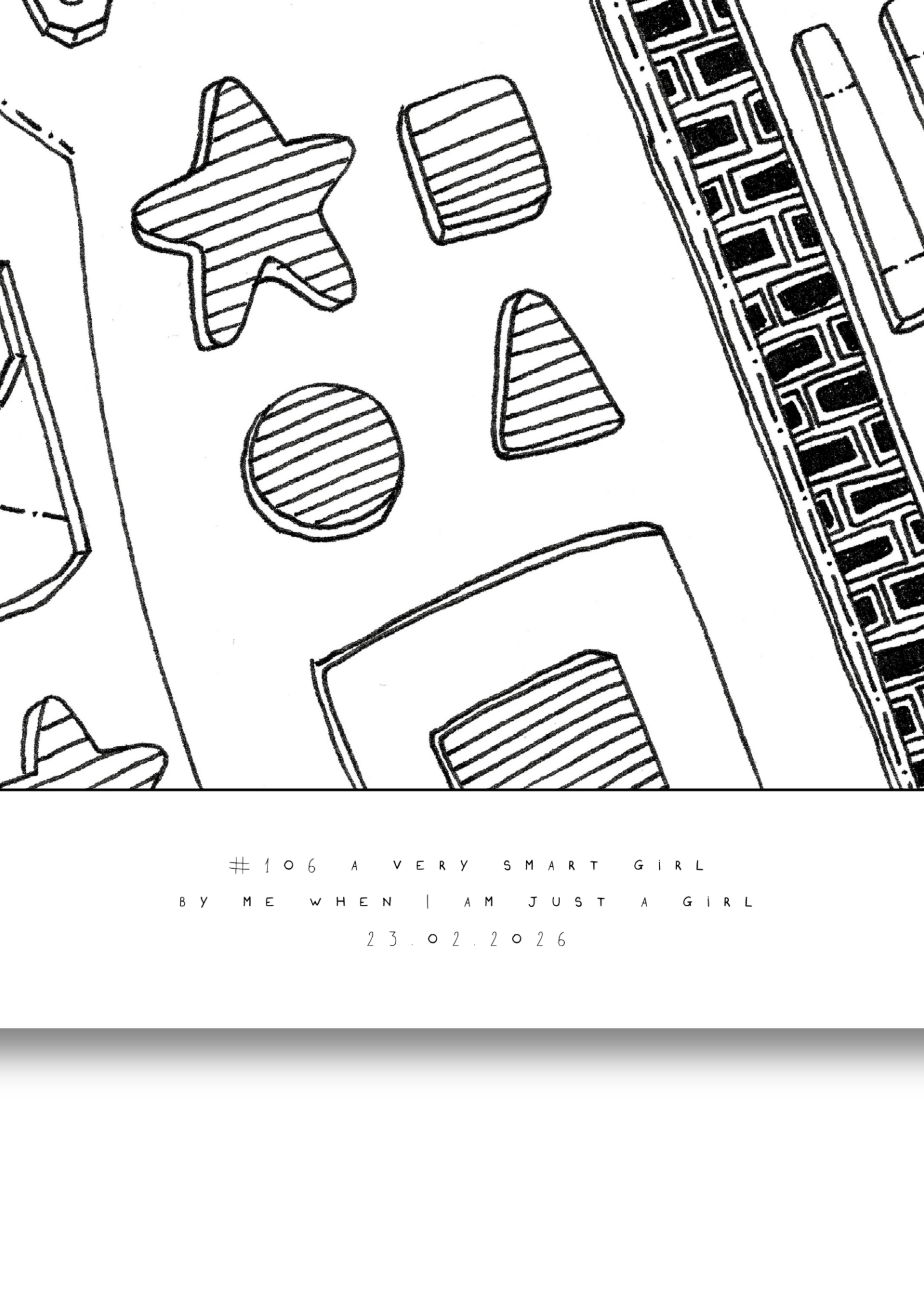 #106 - A very smart girl - Semi-Glossy Paper Post