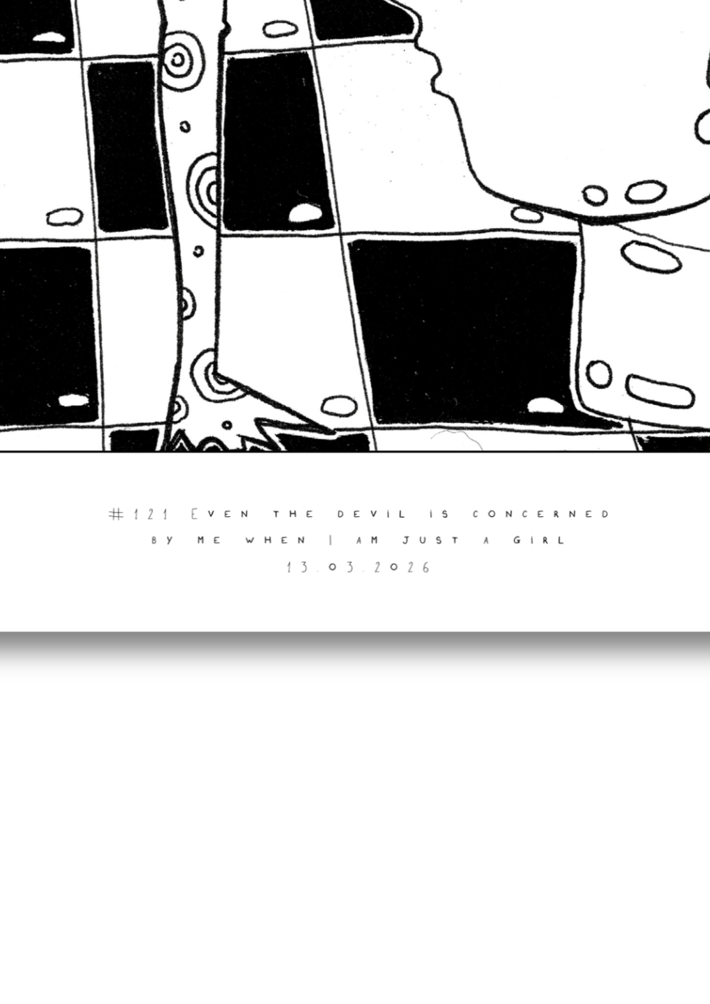 #121 Even the devil is concerned -  Semi-Glossy Paper Poster