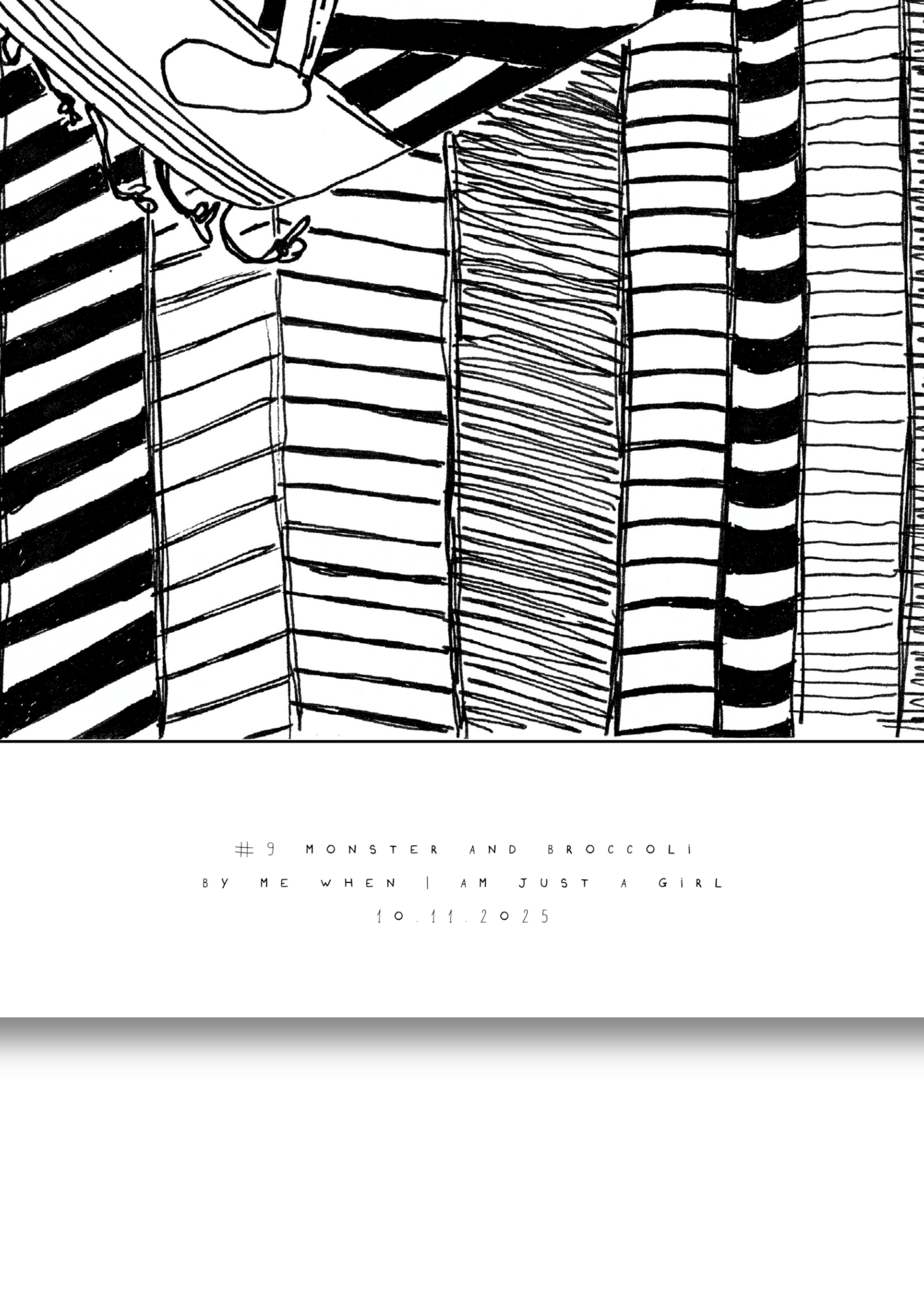 #9 Magic carpet, monster and broccoli  - Semi-Glossy Paper Poster