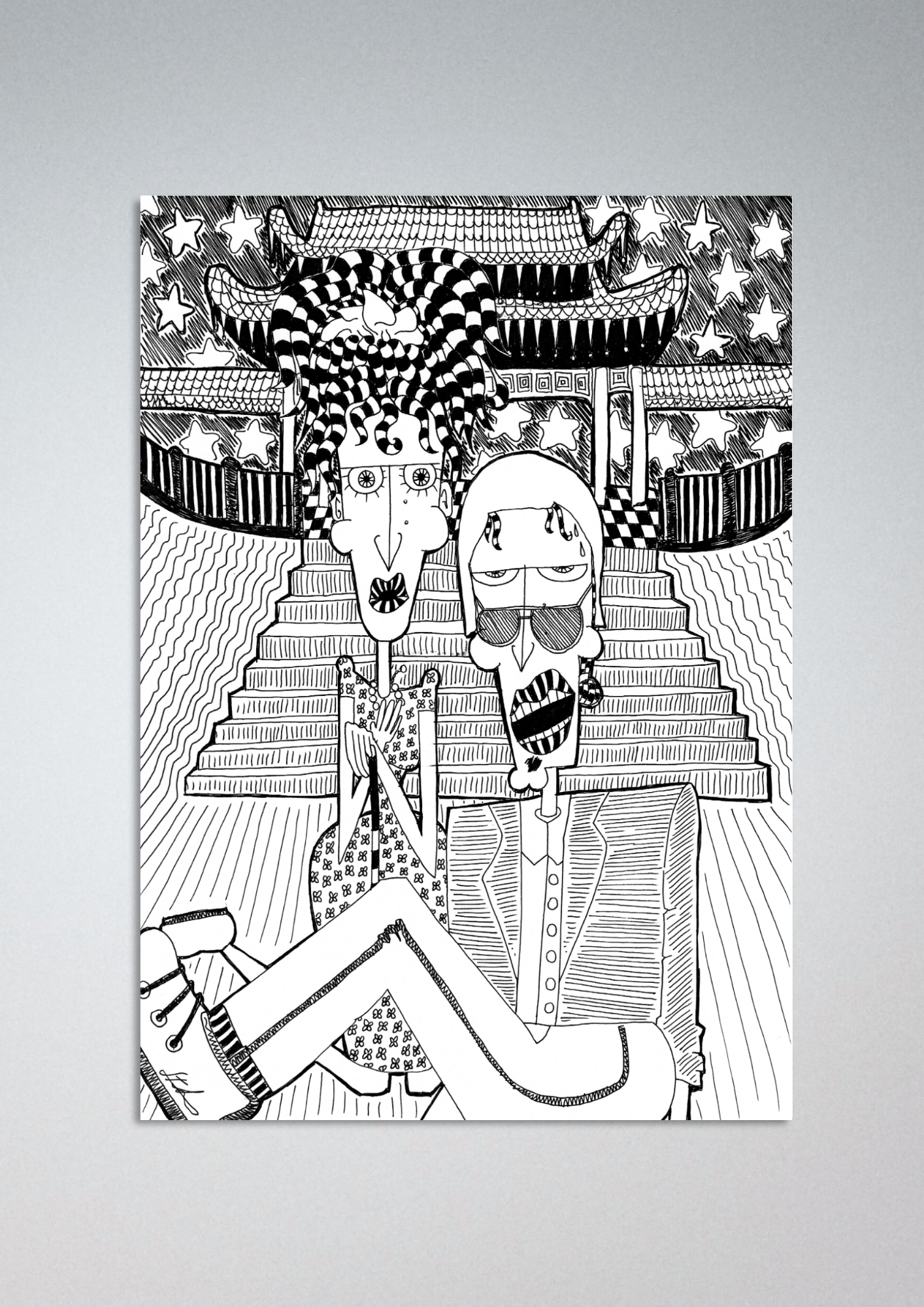 #14 Pitbull costume Chinese temple - Gilcèe Print