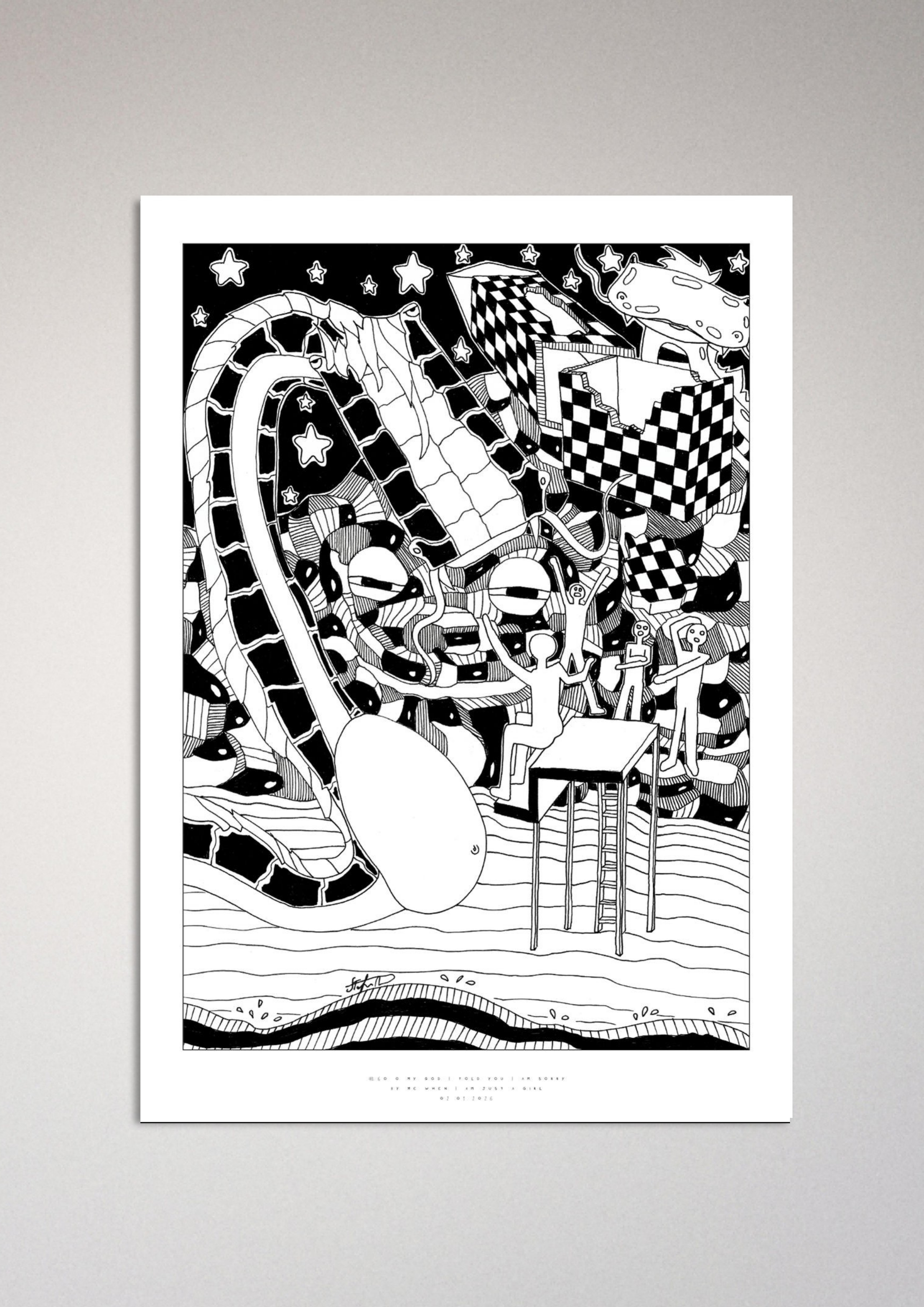 #60 O my god I told you I am sorry - Semi-Glossy Paper Poster