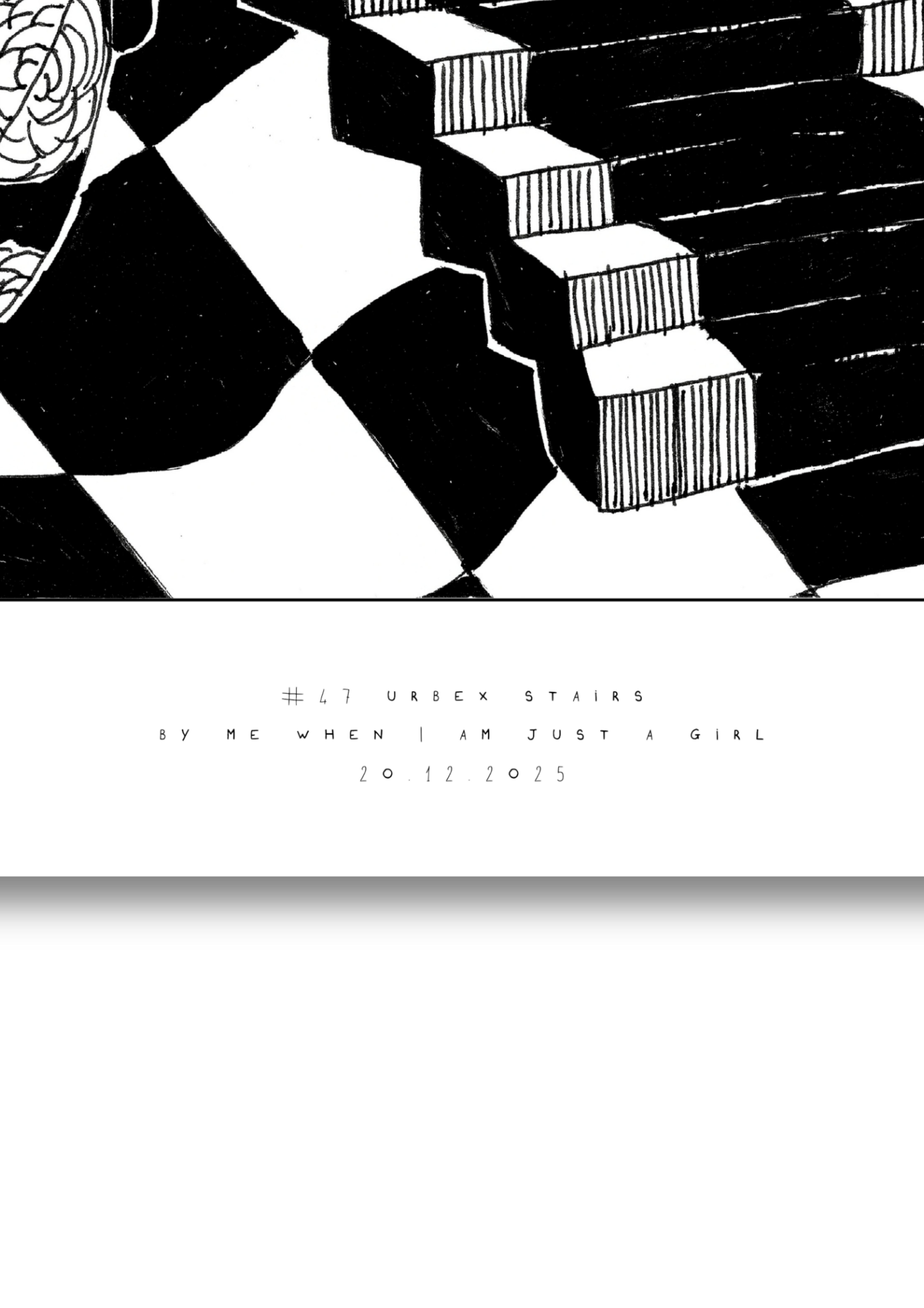 #47 Urbex stairs - Semi-Glossy Paper Poster