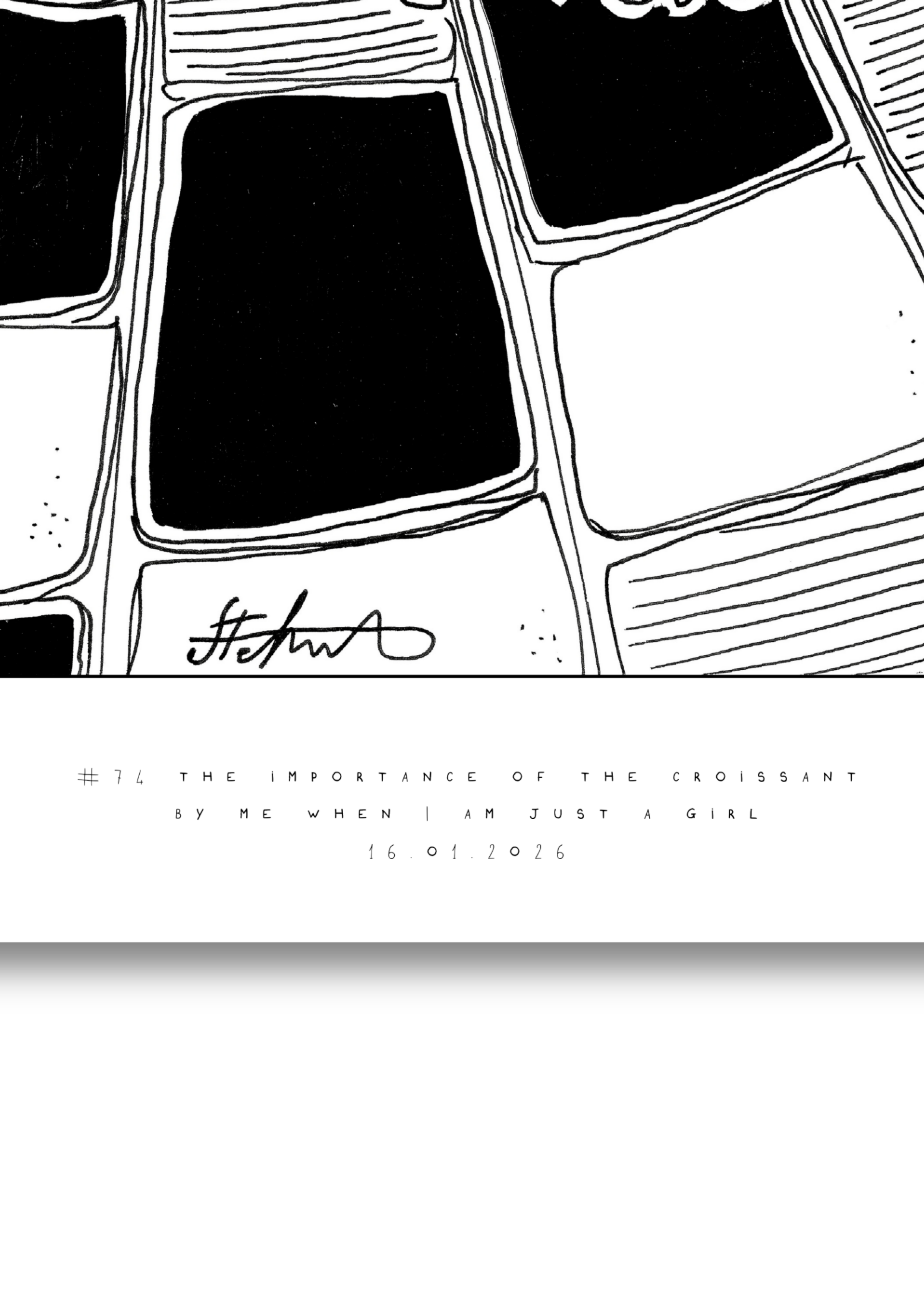 #74 The importance of the croissant - Semi-Glossy Paper Poster