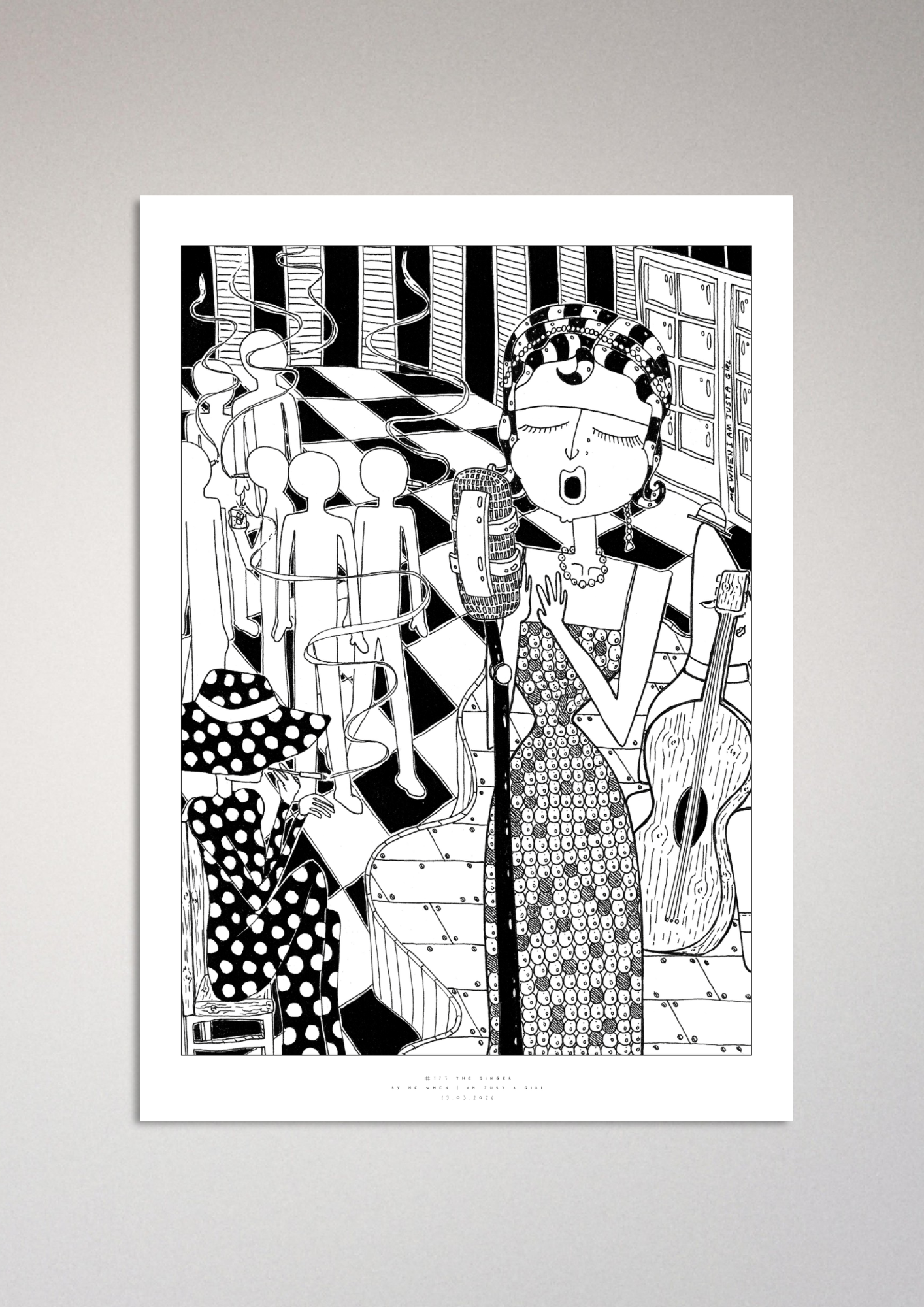 #123 The singer -  Semi-Glossy Paper Poster