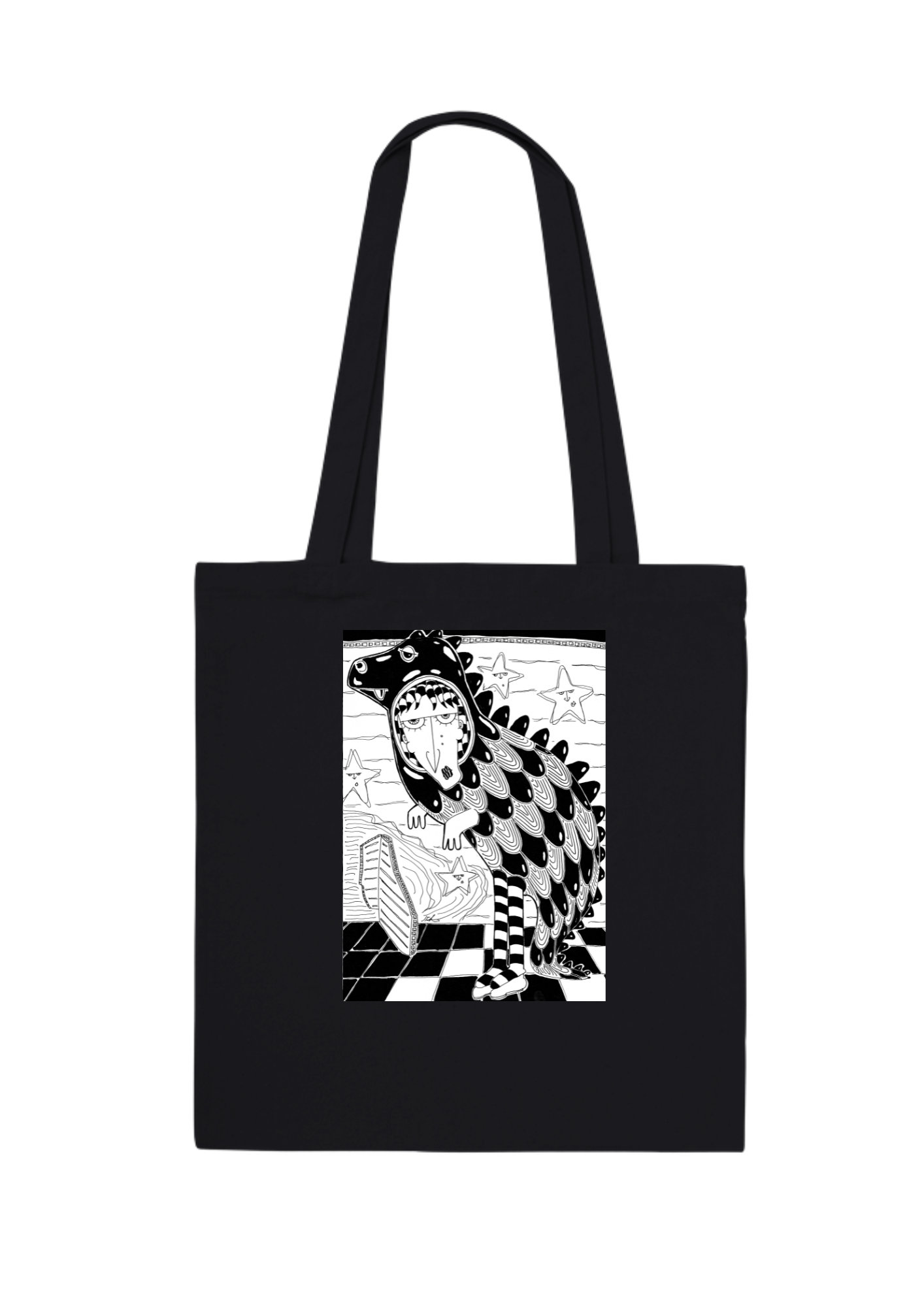 #28 High school play -  Organic Tote Bag - Black