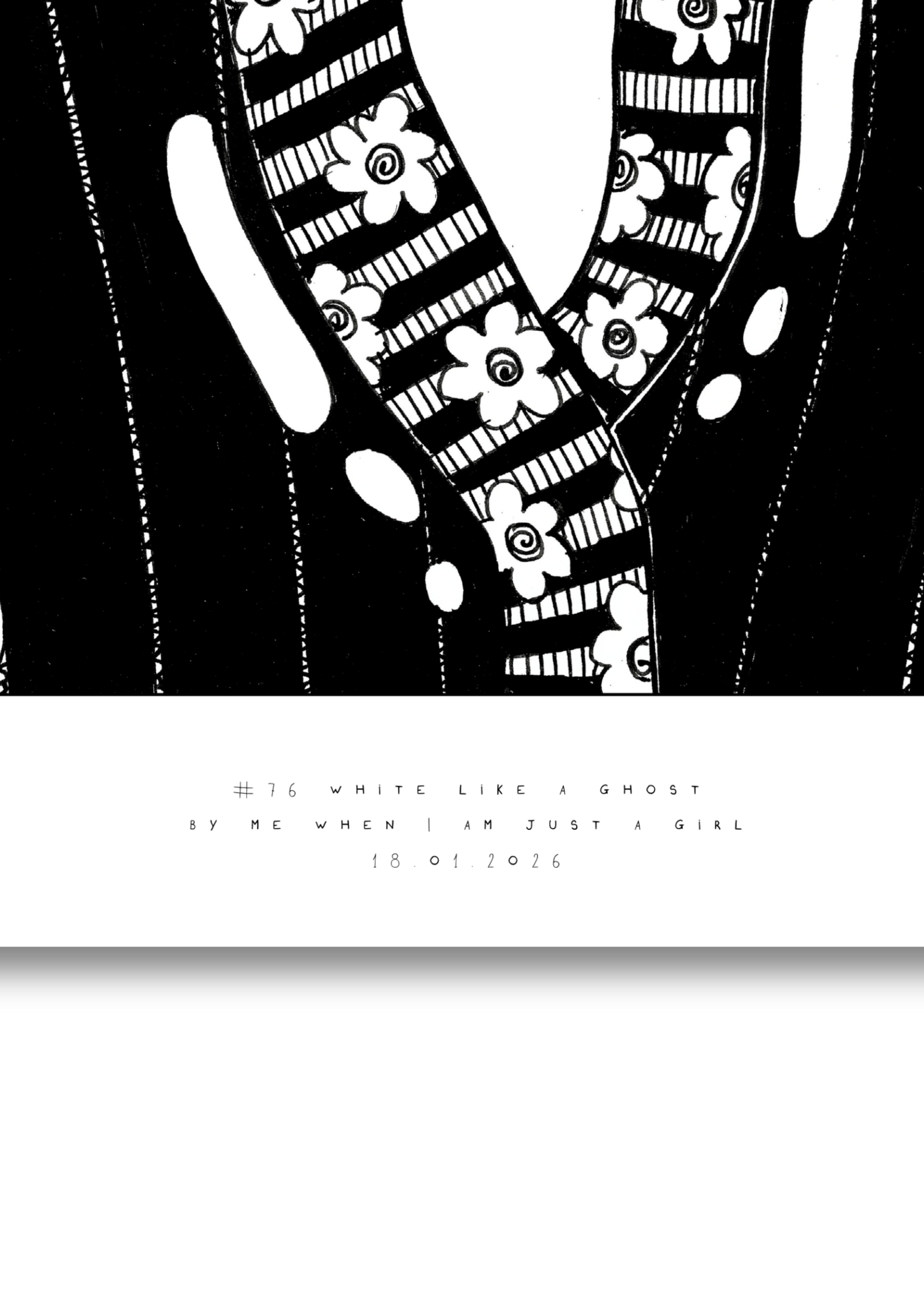 #76 White like a ghost - Semi-Glossy Paper Poster