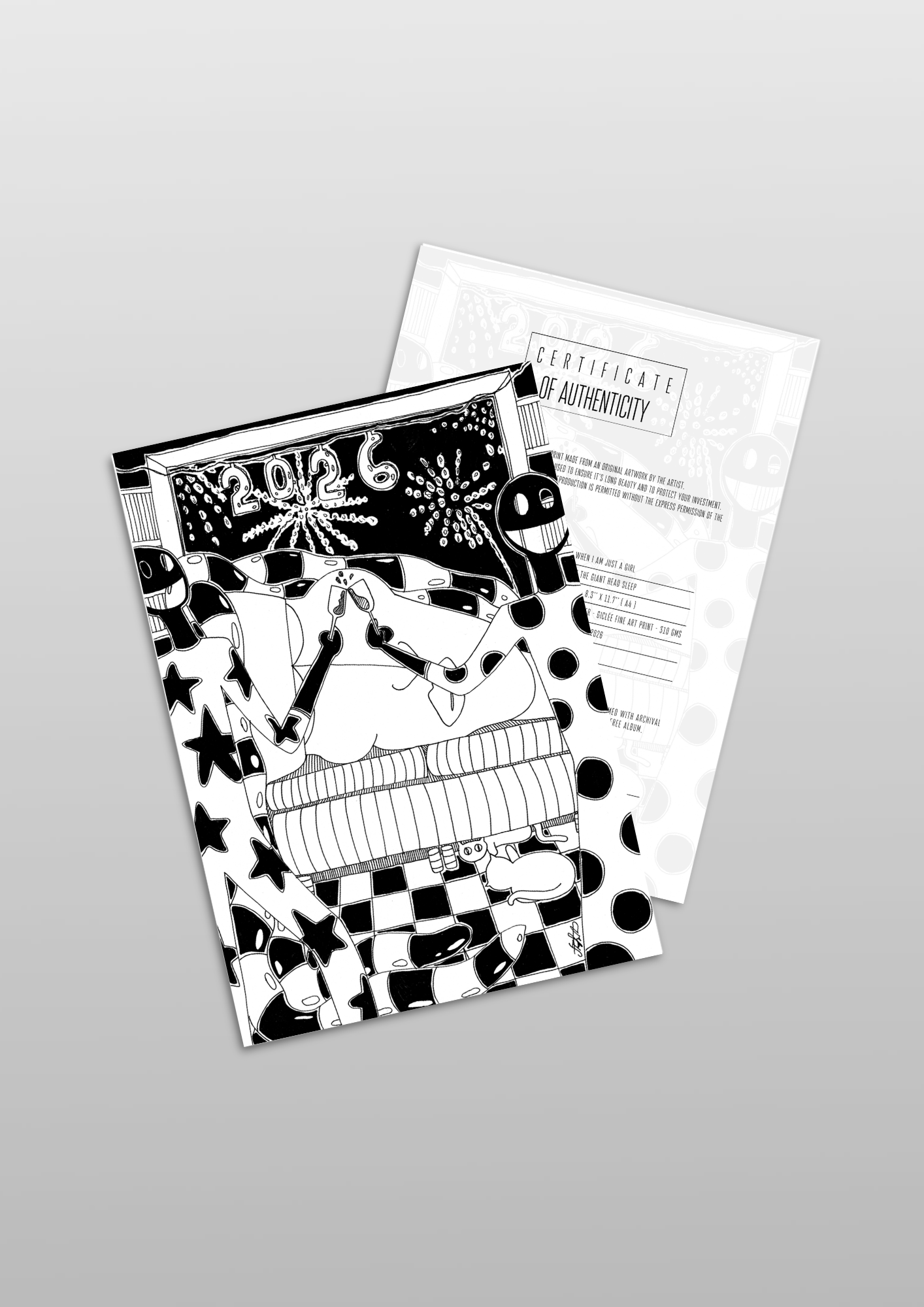 #59 Let the giant head sleep - Gilcèe Print