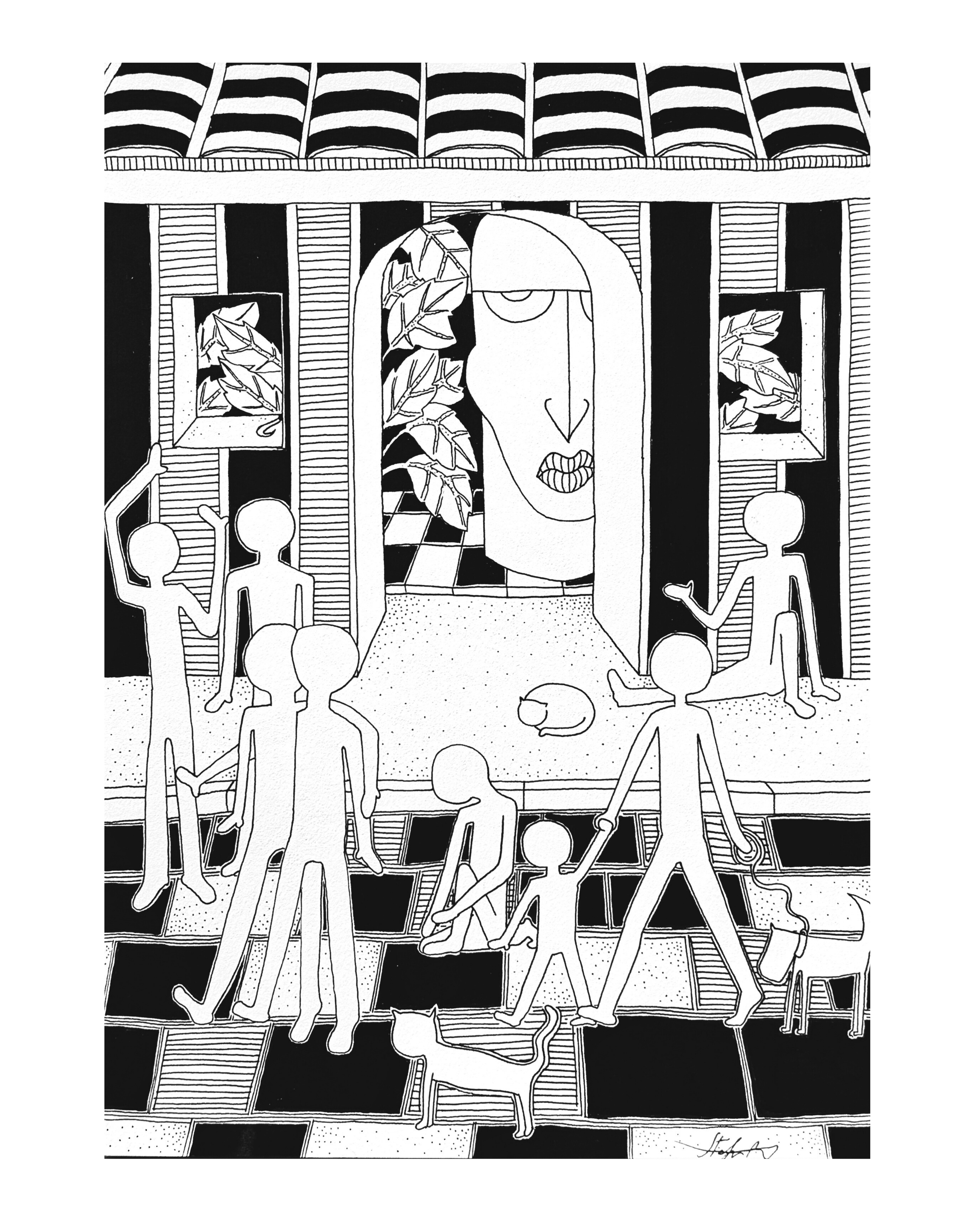 #86 Giant head is alone