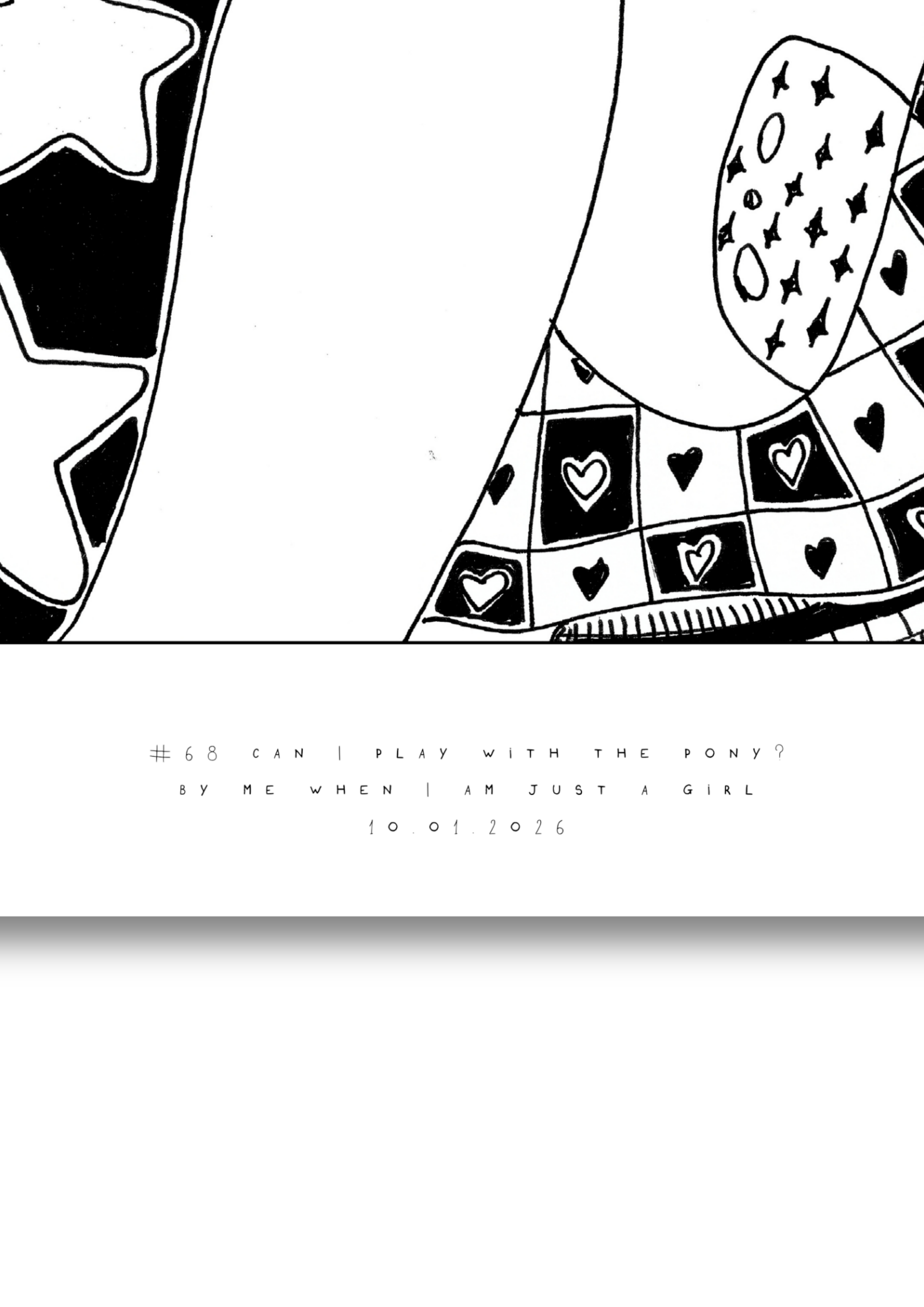 #68 Can I play with the pony? - Semi-Glossy Paper Poster