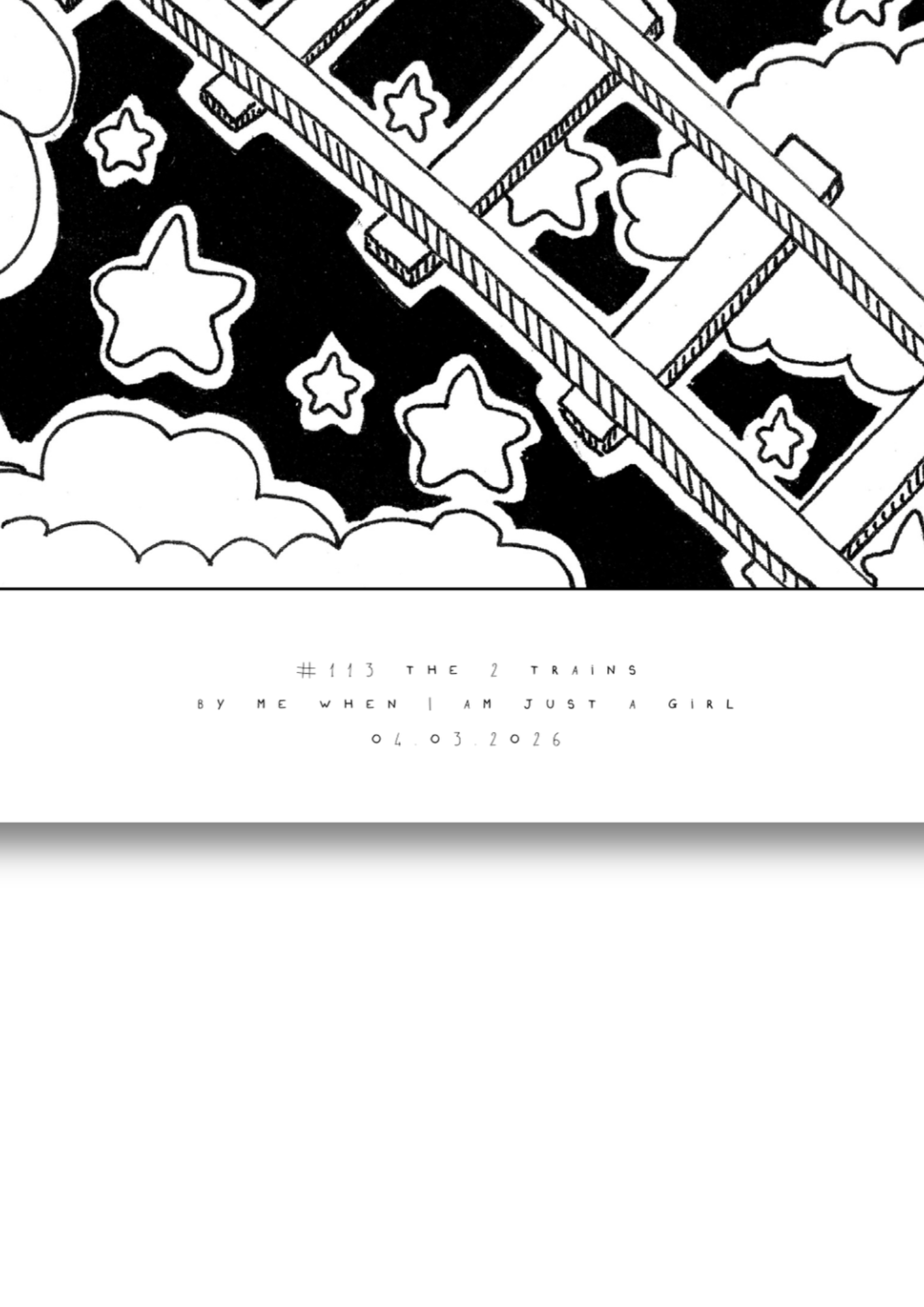 #113 - The 2 trains -  Semi-Glossy Paper Poster