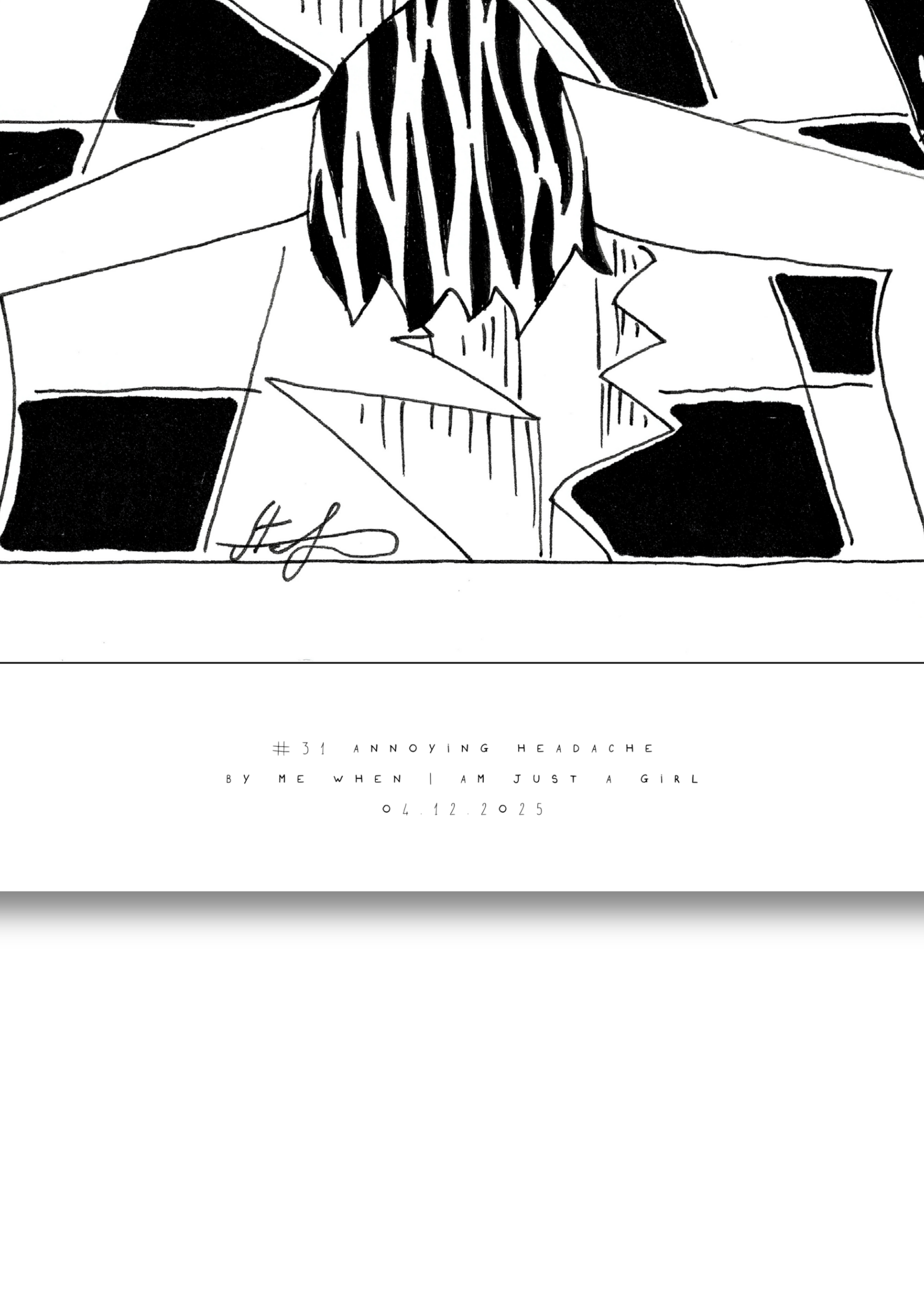 #31 Annoying headache - Semi-Glossy Paper Poster