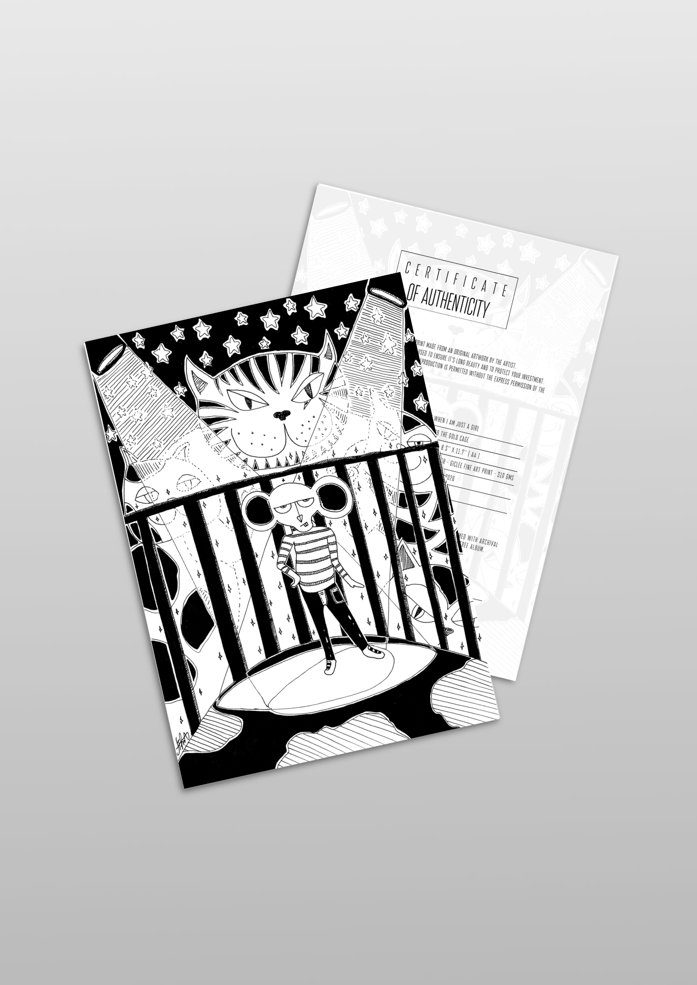 #69 The gold cage - Gilcèe Print