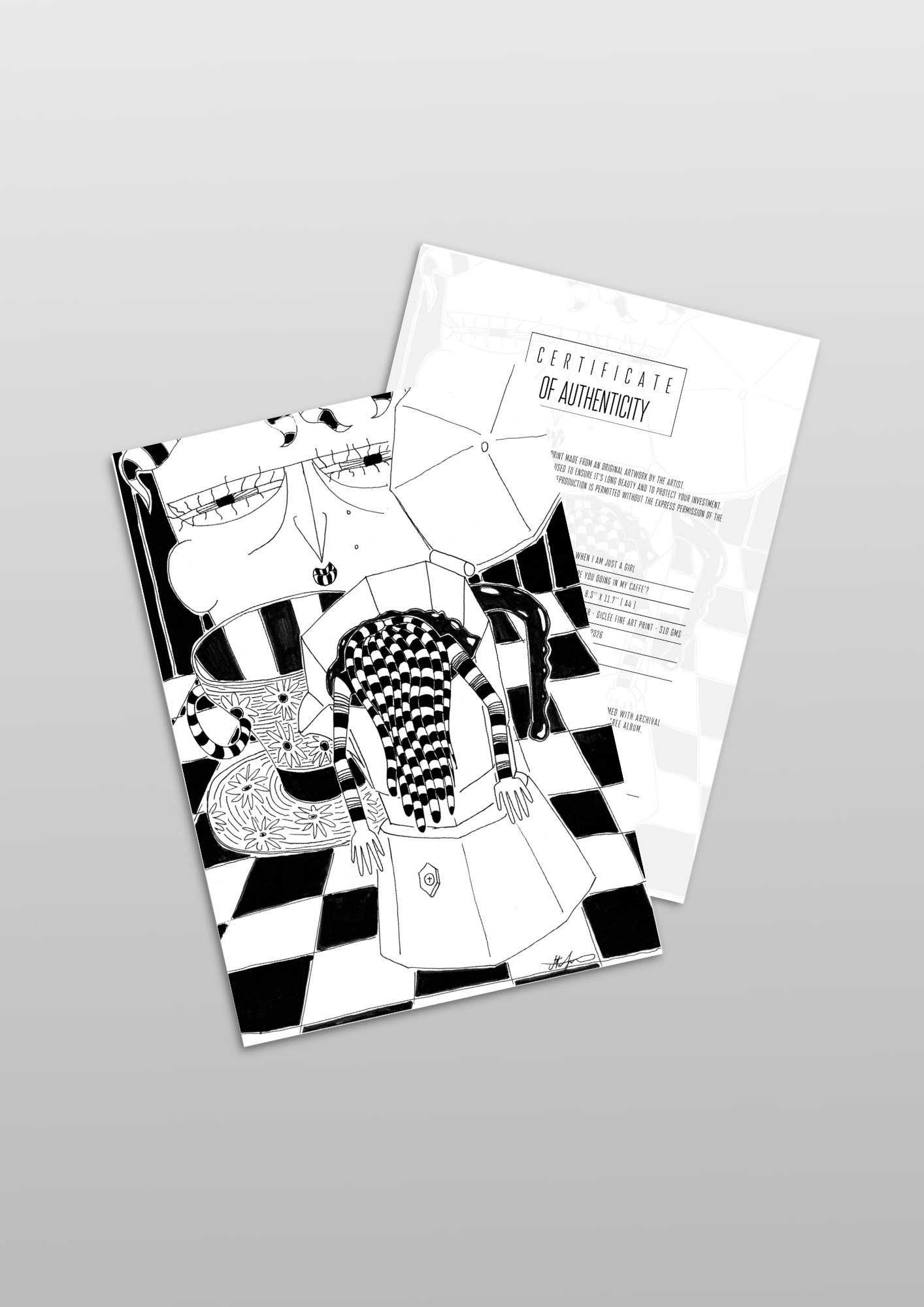 #25 What are you doing in my caffè? - Gilcèe Print