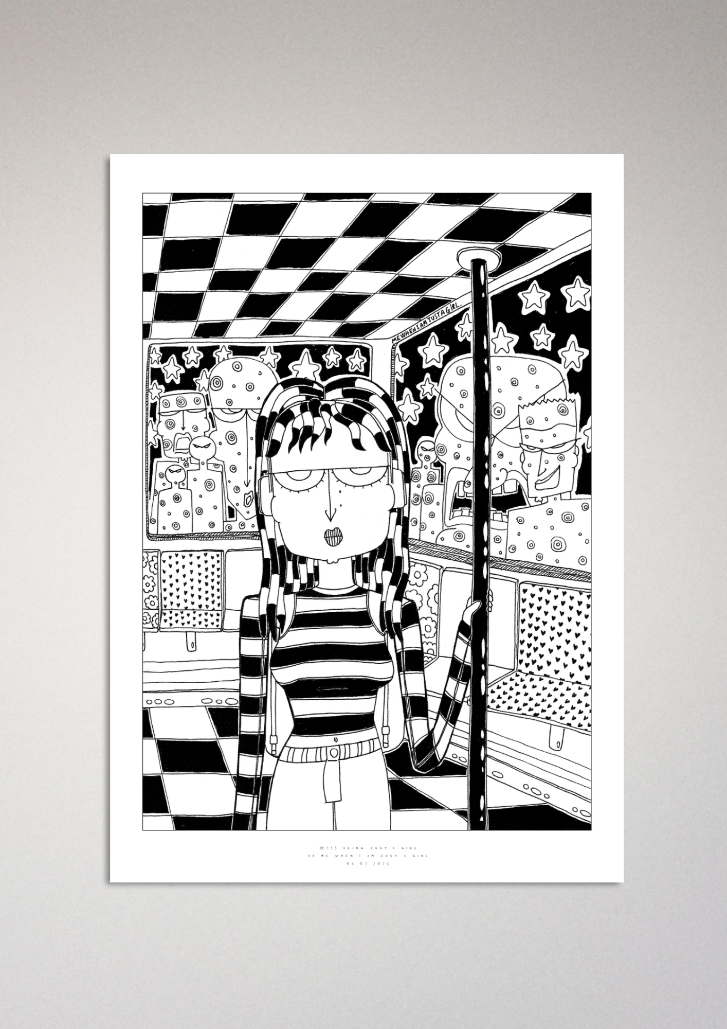 #115 - Being just a girl -  Semi-Glossy Paper Poster