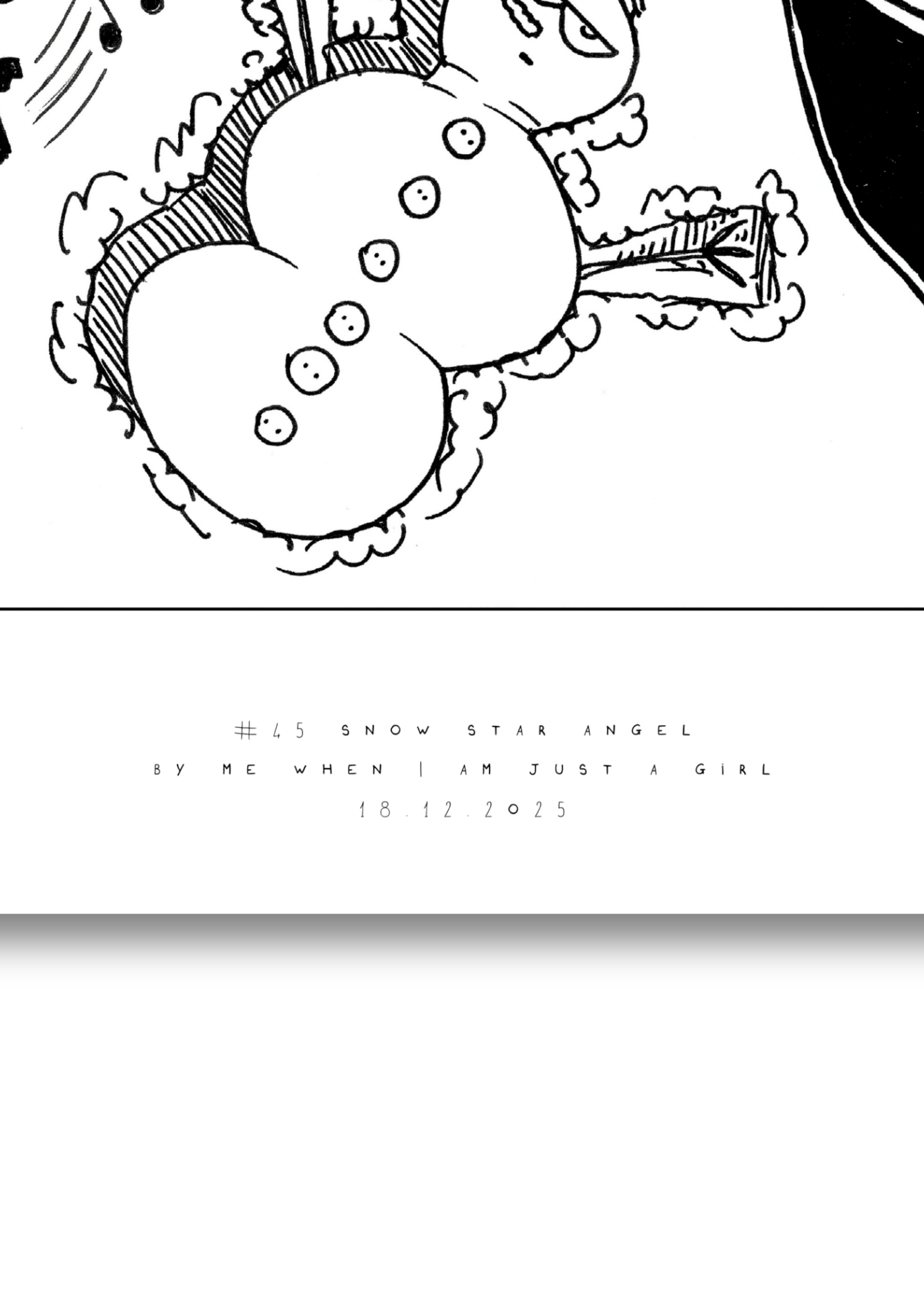 #45 Snow star angel - Semi-Glossy Paper Poster