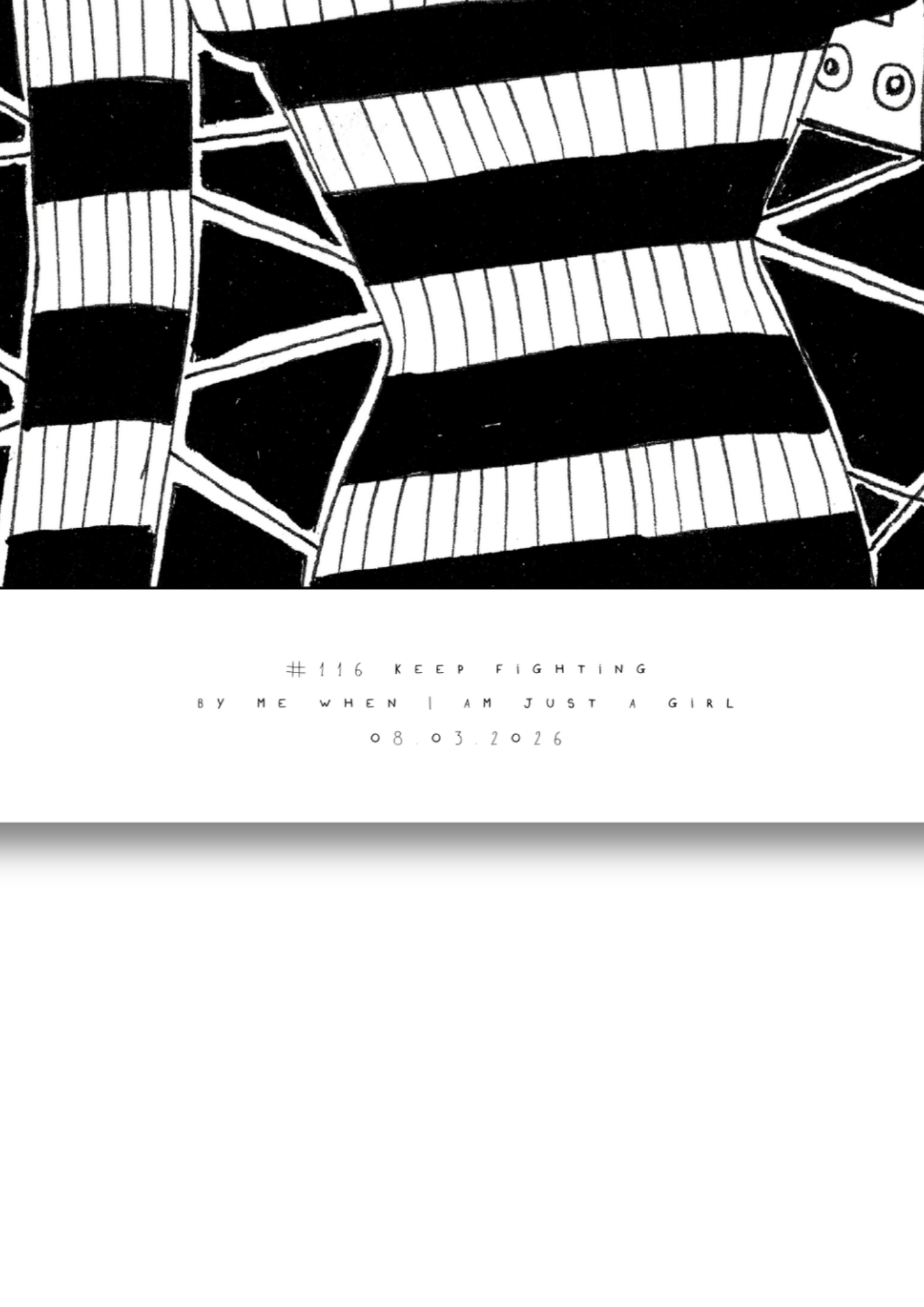 #116 - Keep fighting -  Semi-Glossy Paper Poster