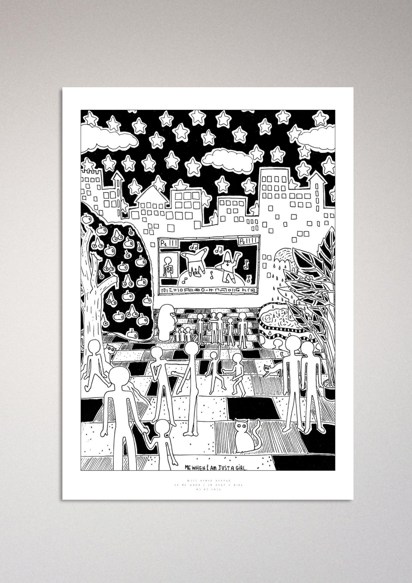 #112 - Dance battle -  Semi-Glossy Paper Poster