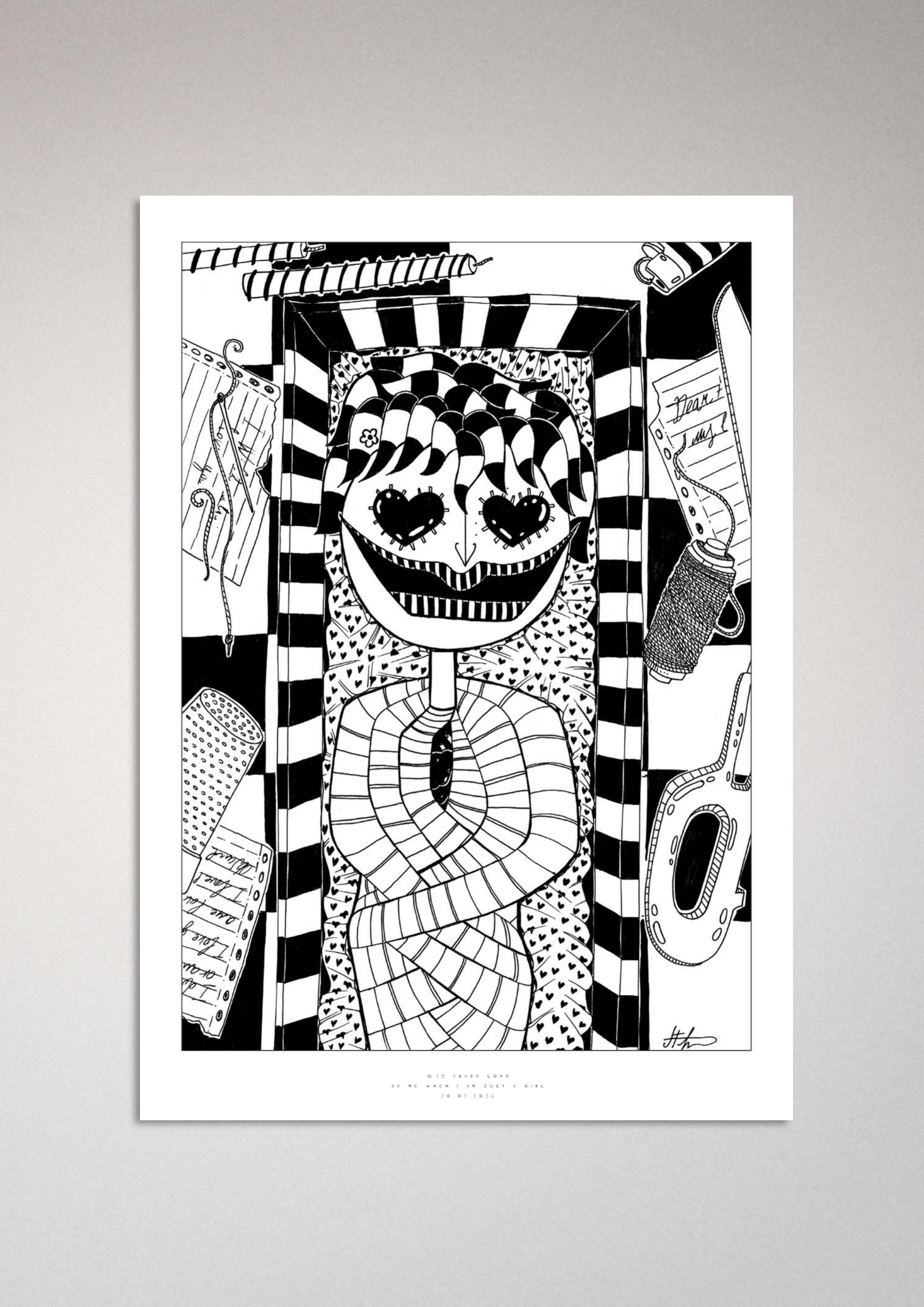 #78  - Crazy love - Semi-Glossy Paper Post