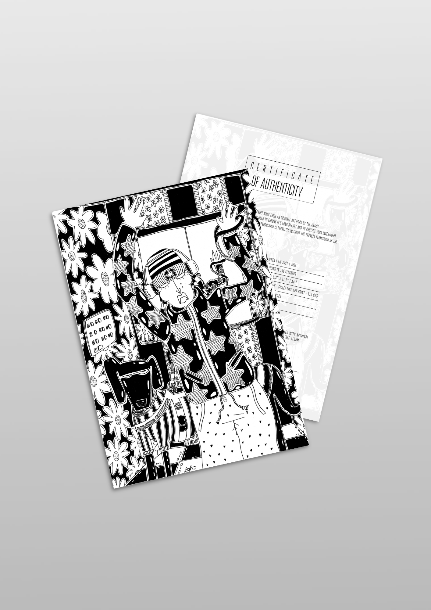 #71 Dancing in the elevator - Gilcèe Print