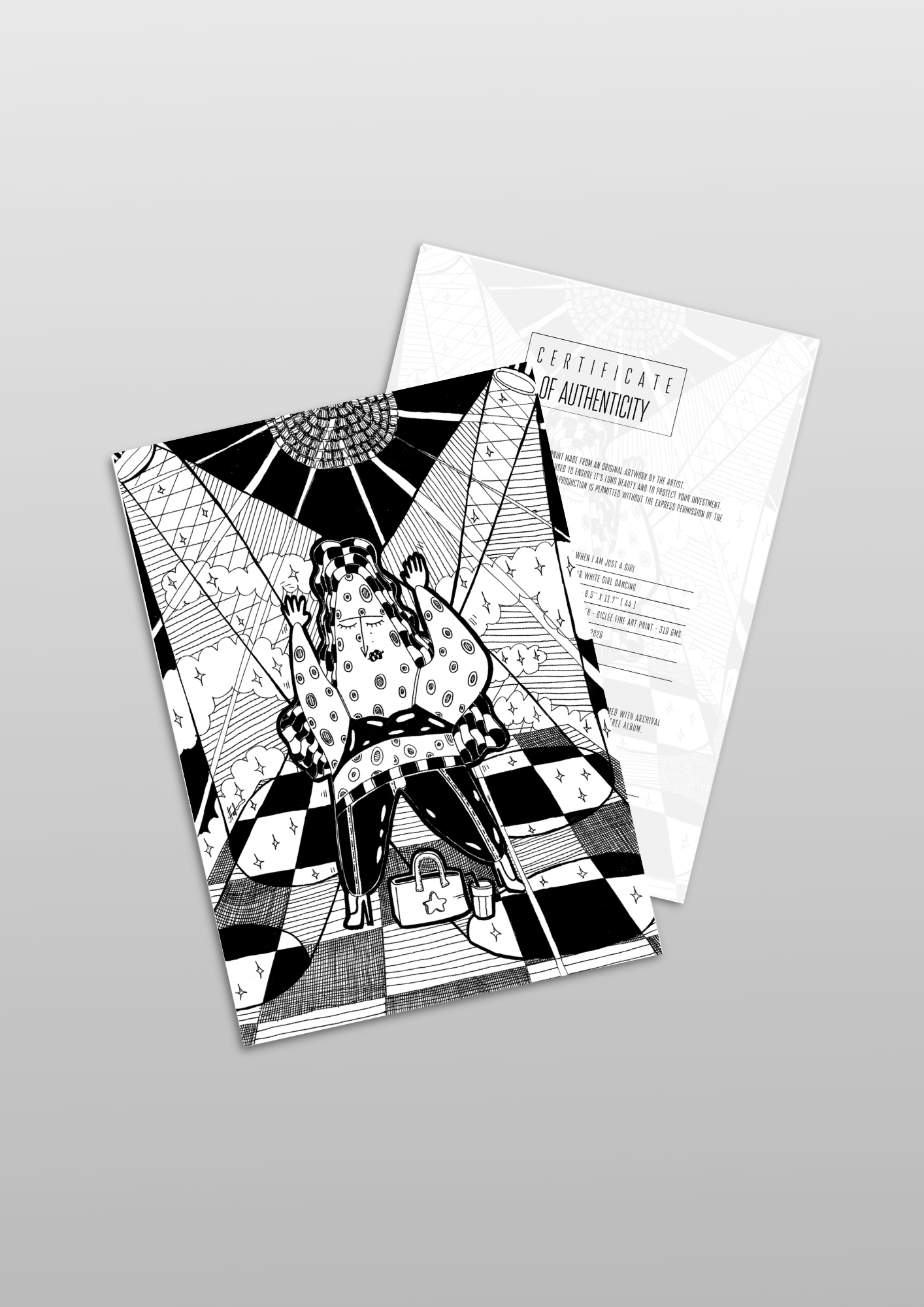 #40 Star white girl dancing - Gilcèe Print