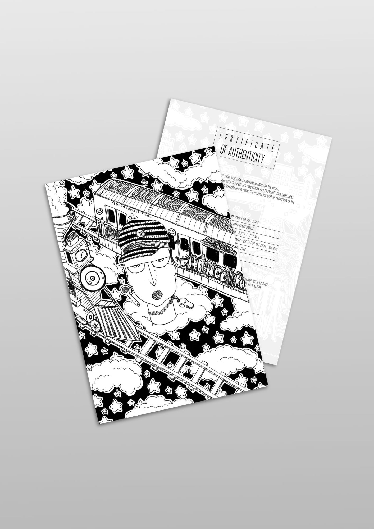 #113 The 2 trains- Gilcèe Print