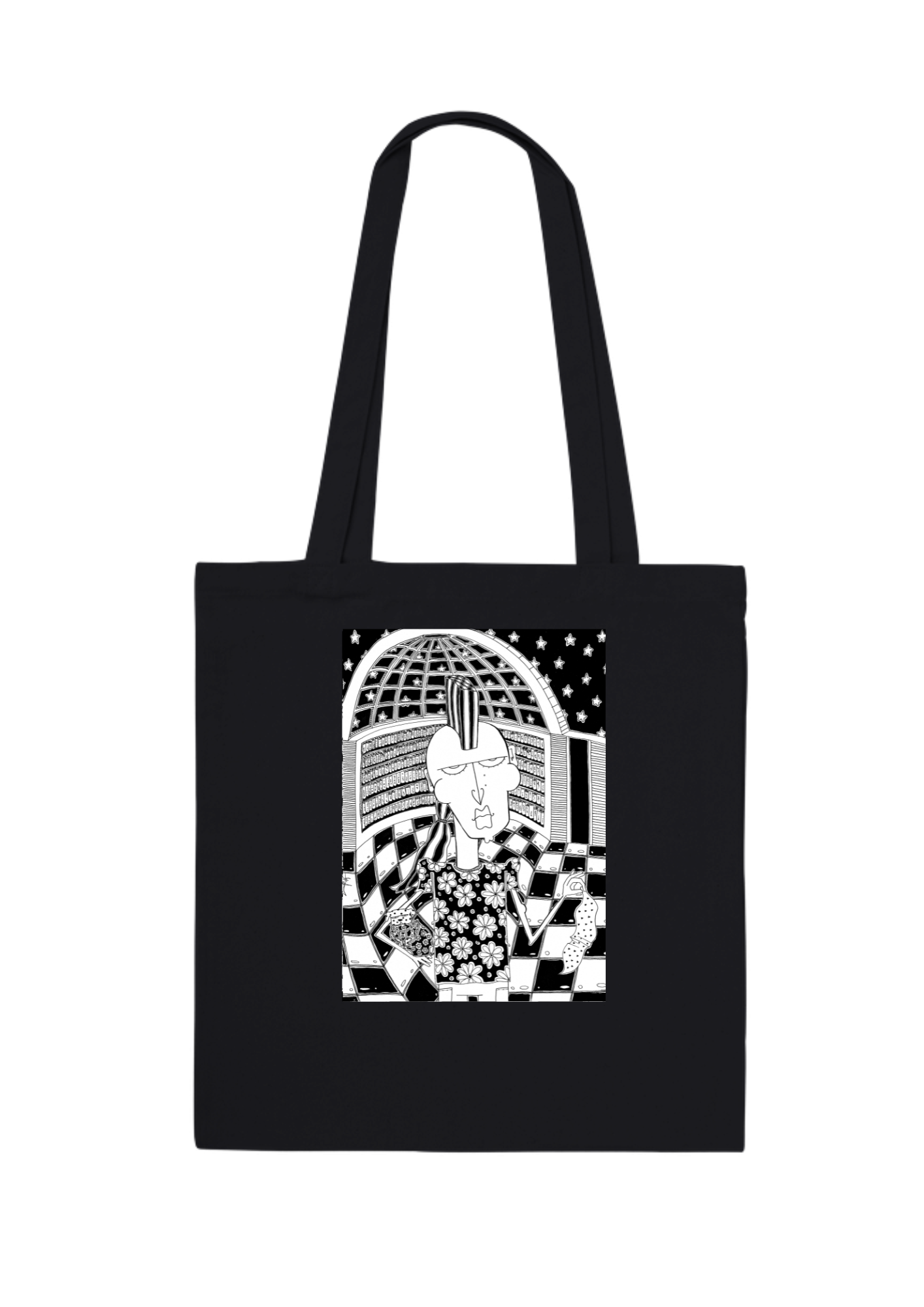 #82 Punk -  Organic Tote Bag - Black