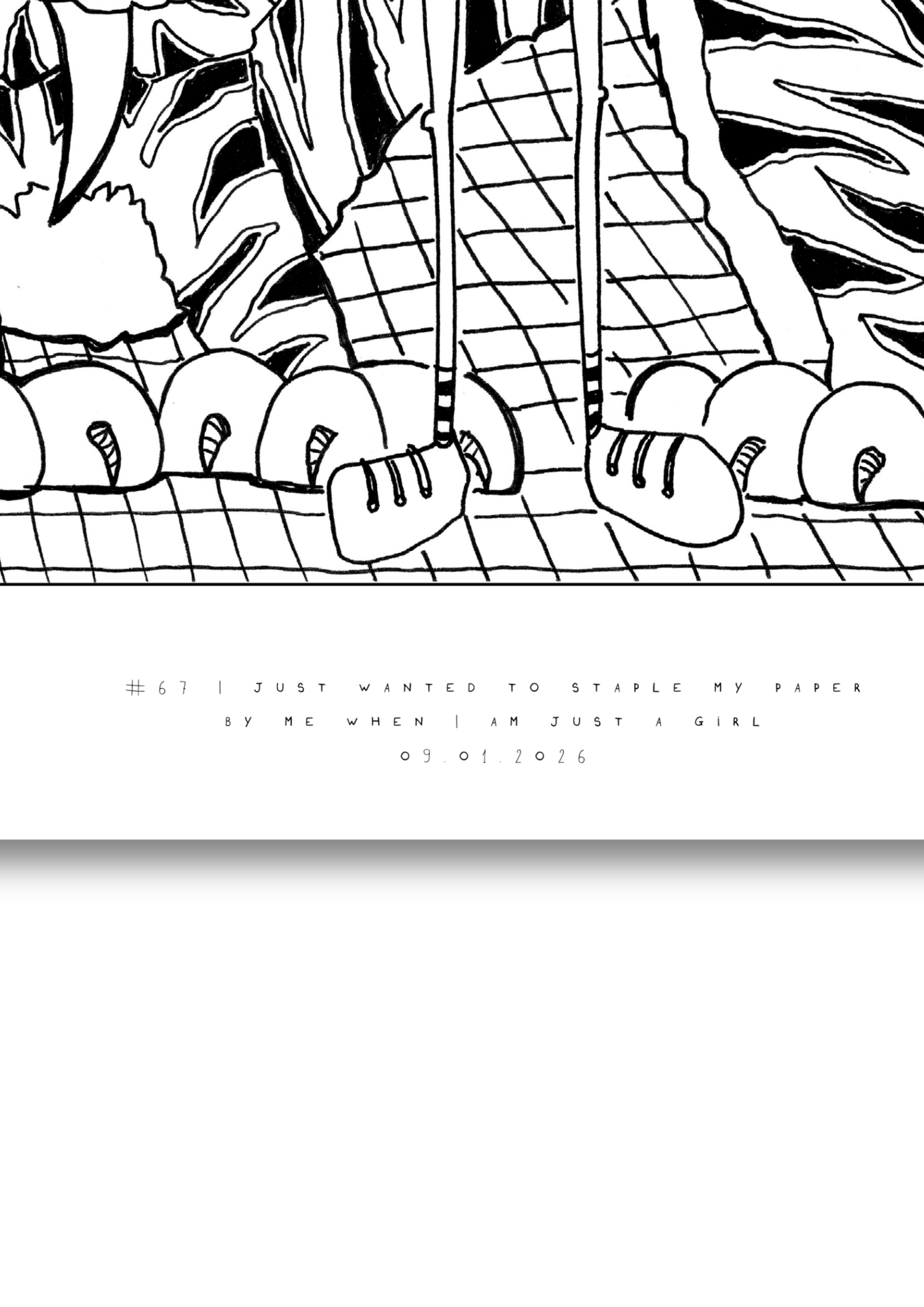 #67 I just wanted to staple my paper - Semi-Glossy Paper Poster