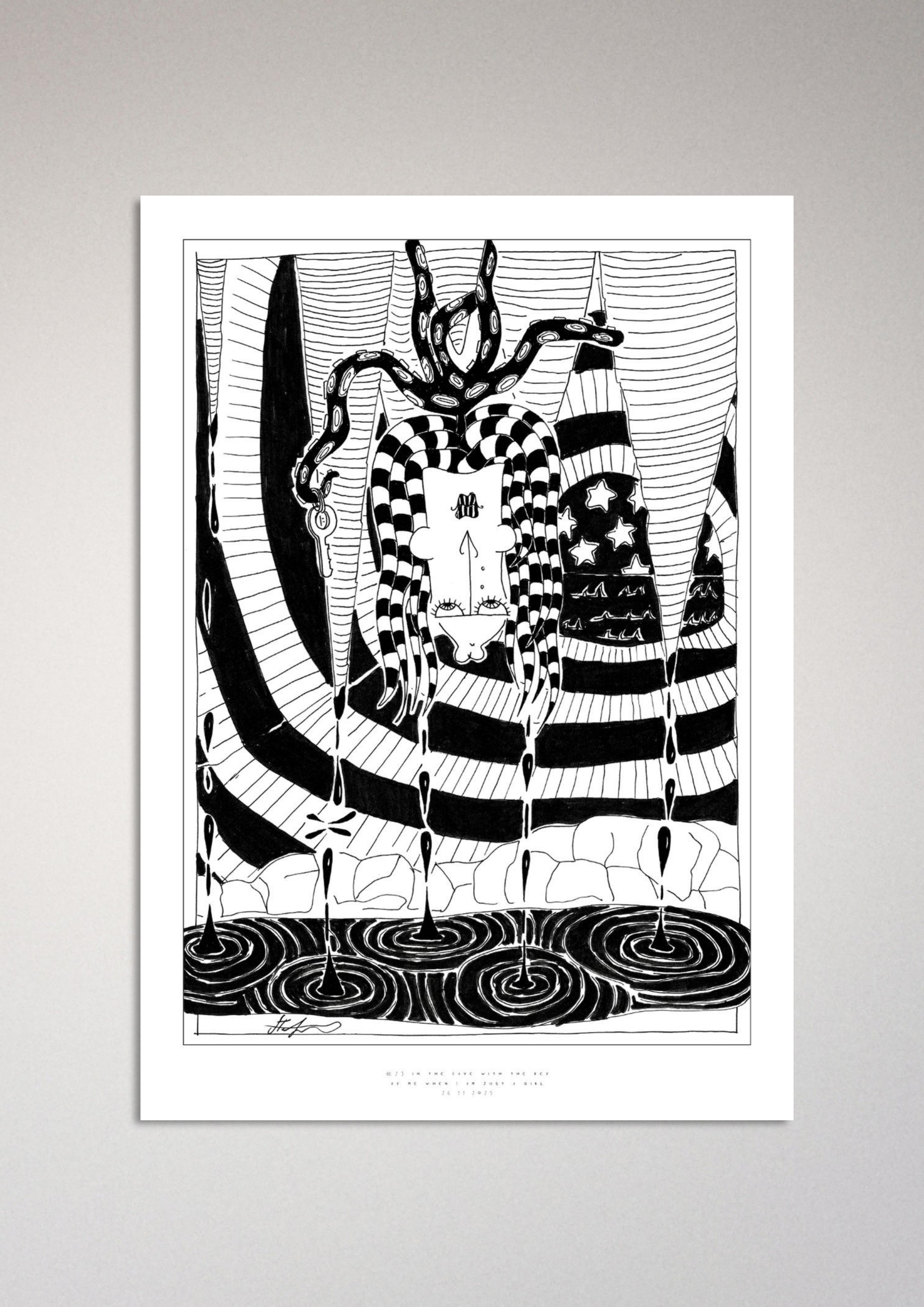 #23 In the cave with the key  - Semi-Glossy Paper Poster