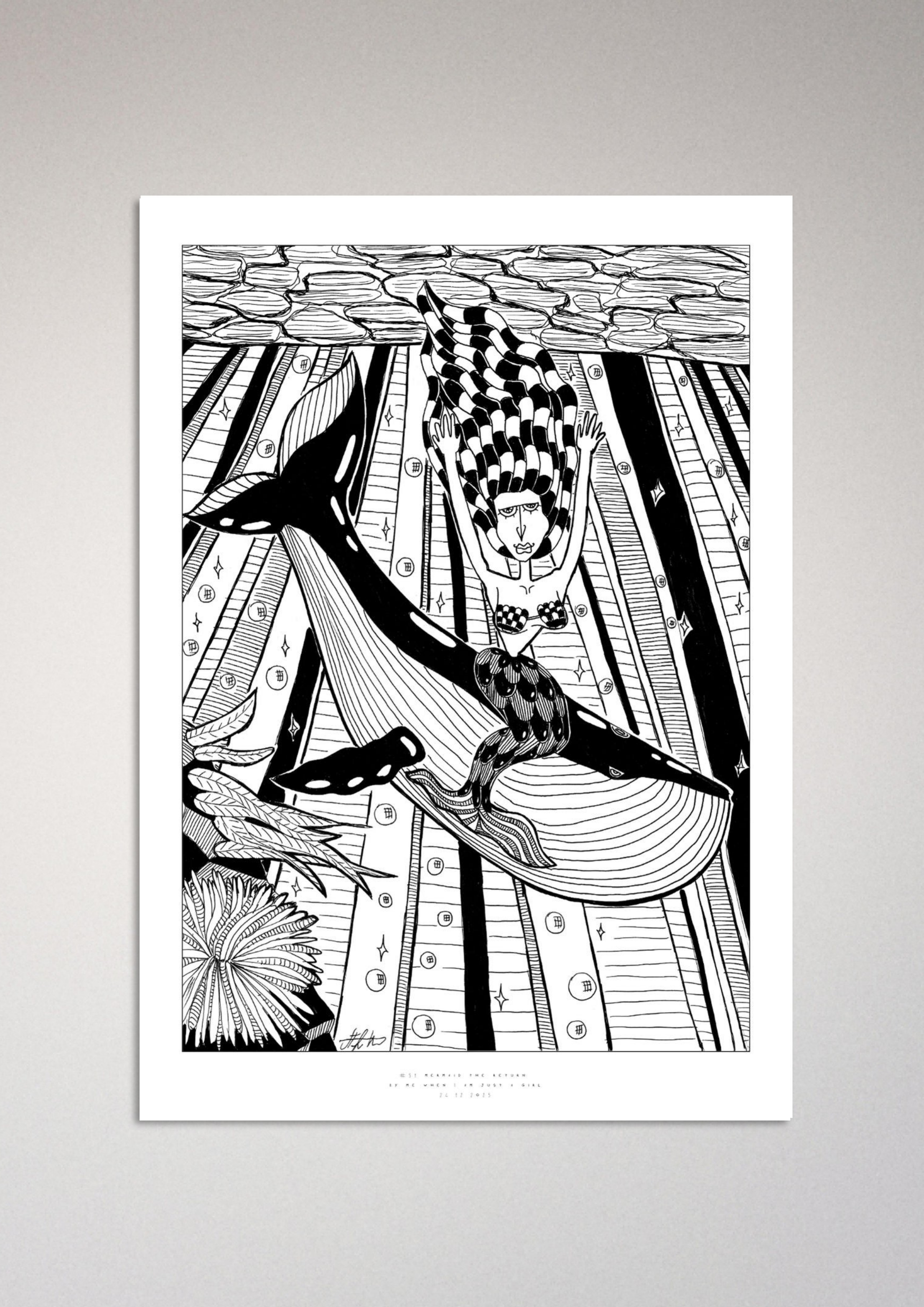 #51 Mermaid, the return - Semi-Glossy Paper Poster