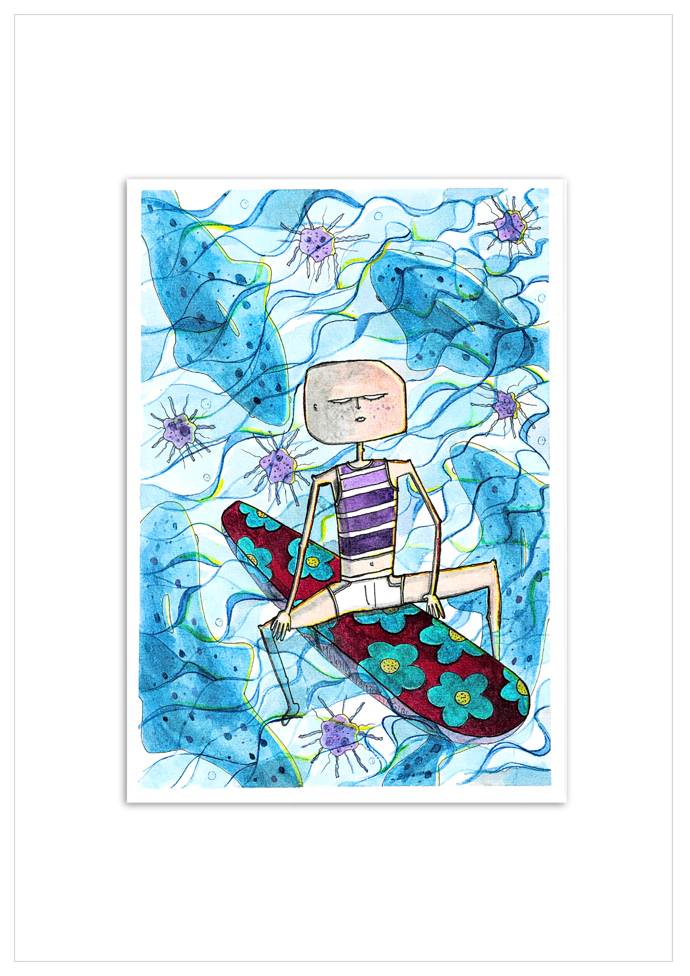 #145 Big body of water calm me -  small print