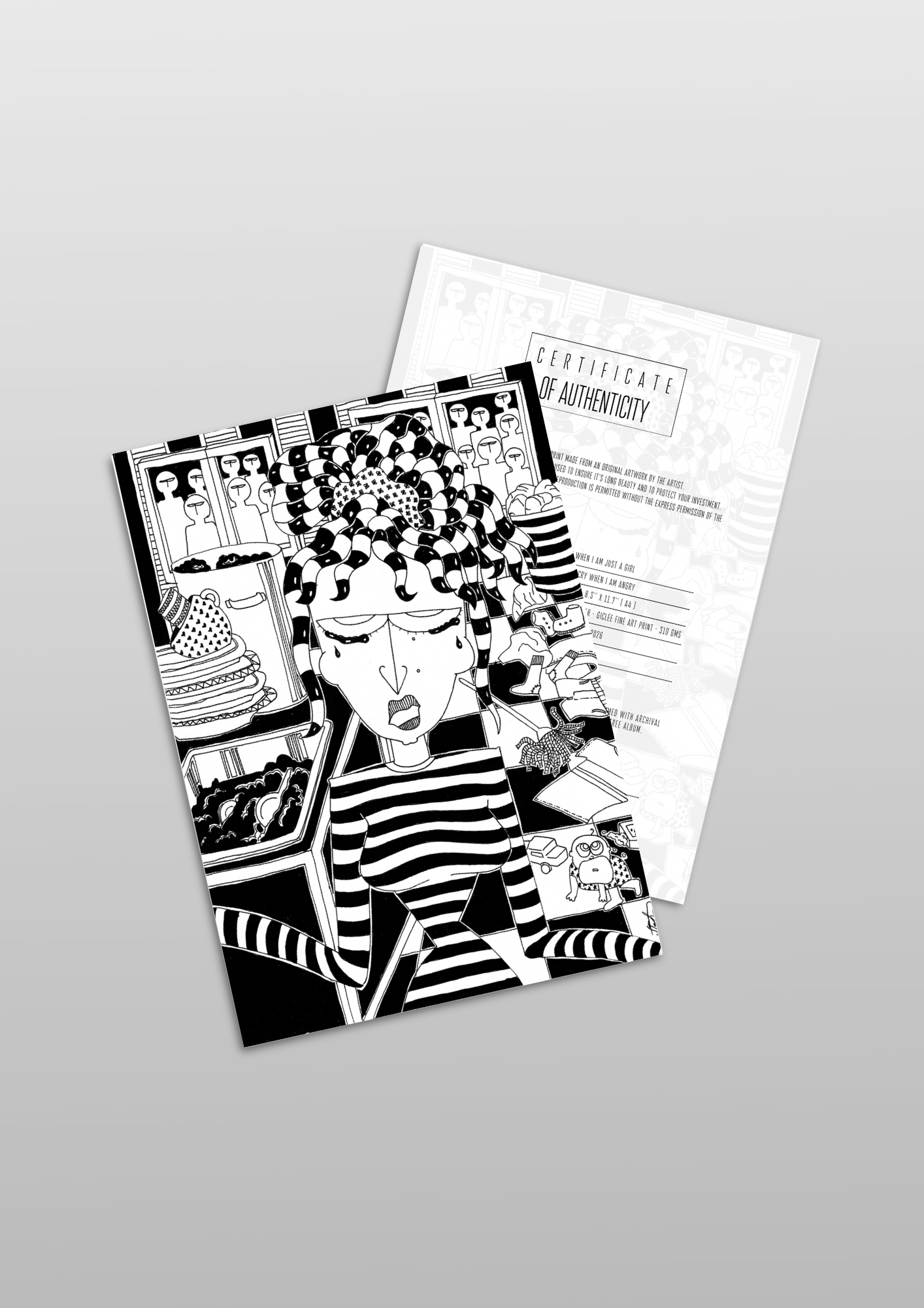 #100 I cry when I am angry - Gilcèe Print