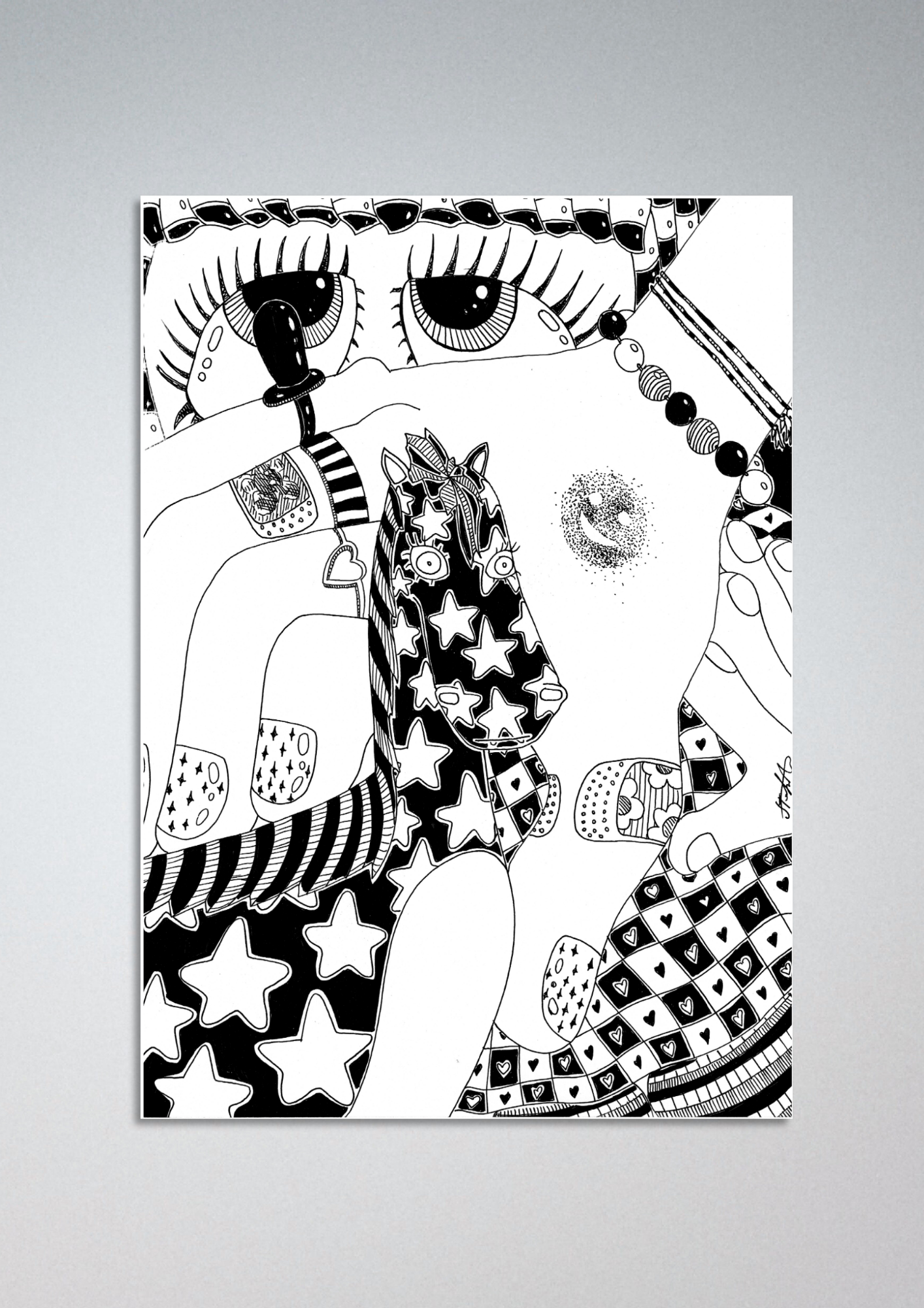 #68 Can I play with the pony? - Gilcèe Print