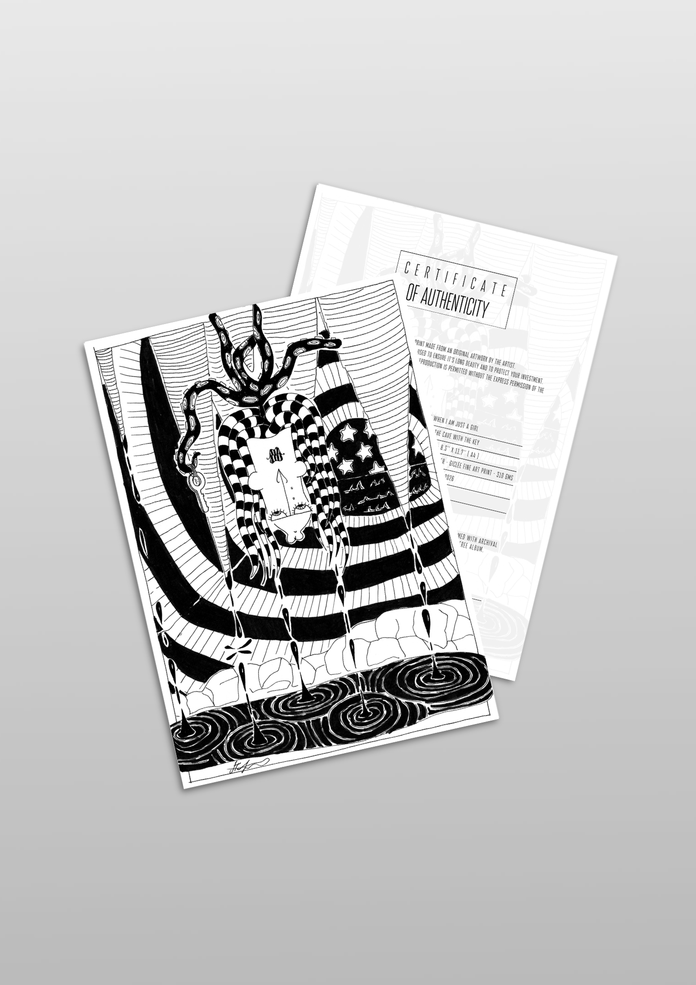 #23 In the cave with the key - Gilcèe Print